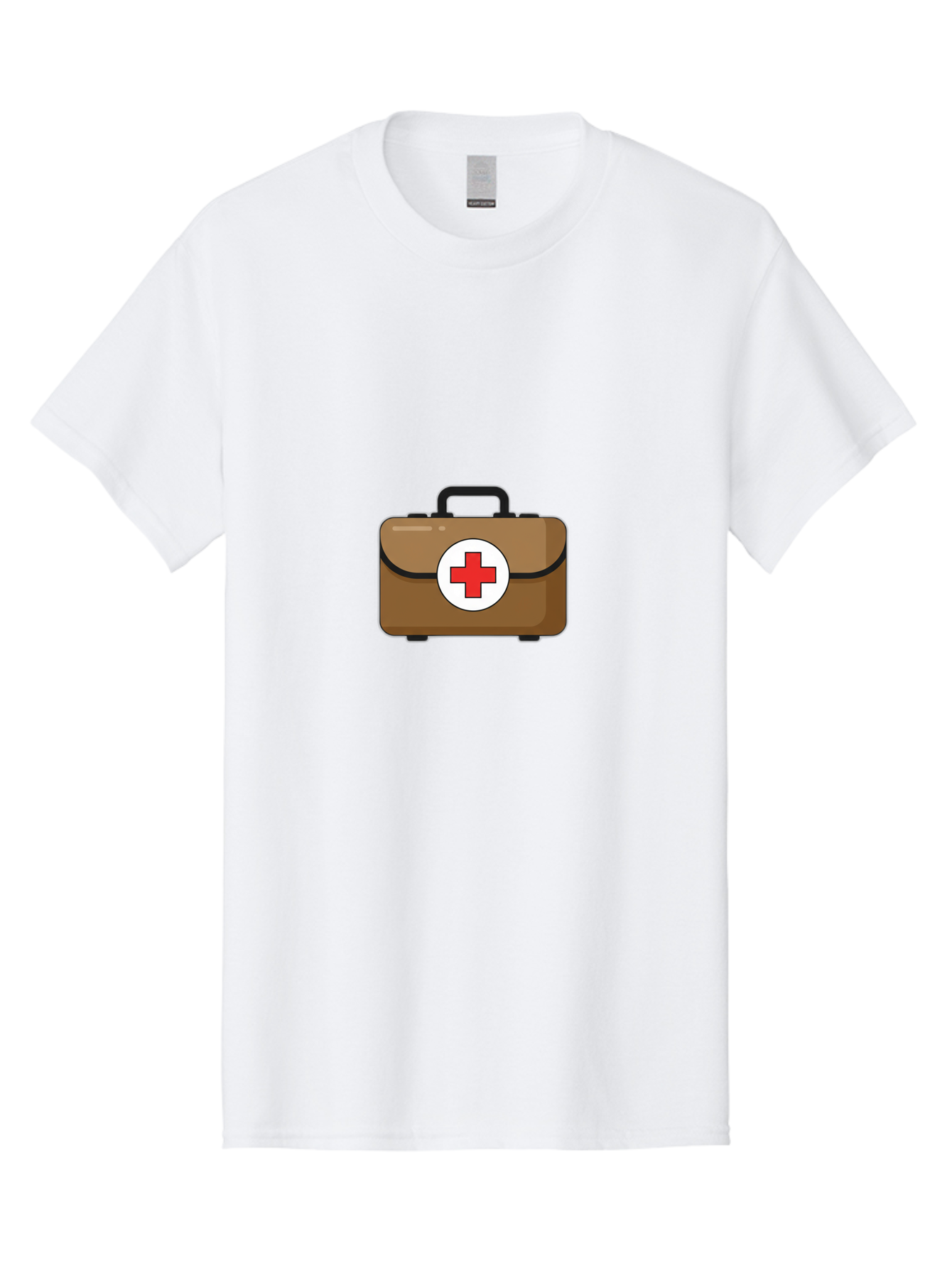 First-Aid-Kit-2 Men'S Graphic Tee, 100% Cotton, Comfortable Casual Summer Wear, Machine Washable, Brown First Aid Kit, Red Cross Symbol, Medical Supplies, Emergency Preparedness, Health And Wellness, Medical Care Baa676