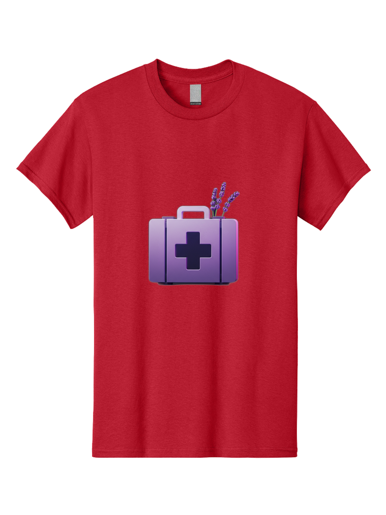 First-Aid-Kit-4 Men'S Graphic Tee, 100% Cotton, Comfortable Casual Summer Wear, Machine Washable, First Aid Kit, Medical Cross, Lavender Flowers, Natural Remedies, Health And Wellness, Alternative Medicine, Calming Effects, Herbal Therapy Baa678