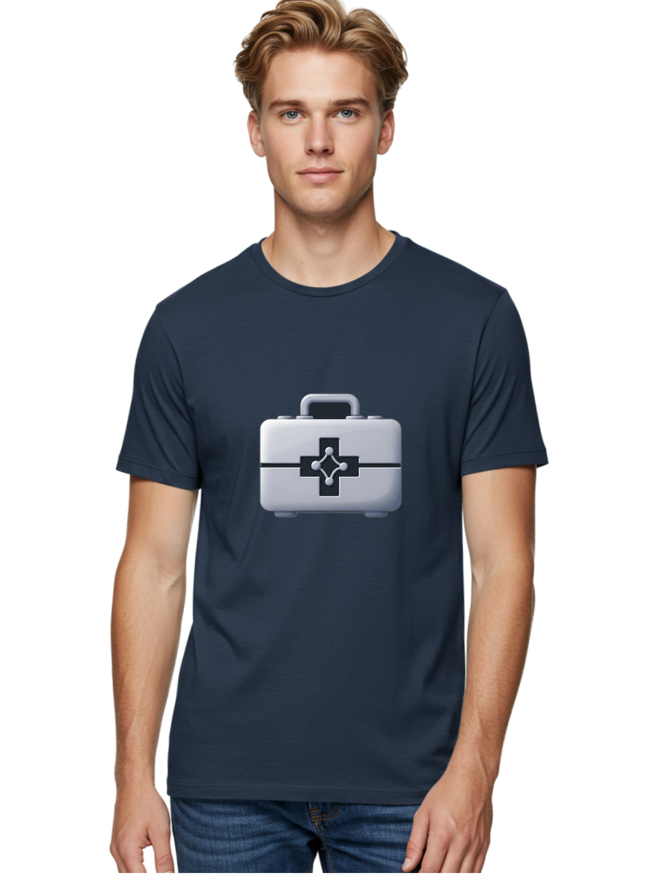 First-Aid-Kit-9 Men'S Graphic Tee, 100% Cotton, Comfortable Casual Summer Wear, Machine Washable, First Aid Kit, Medical Supplies, Health Care, Emergency Response, Medical Cross, Share Node, First Aid Box, Medical Kit, Health Emergency Baa683