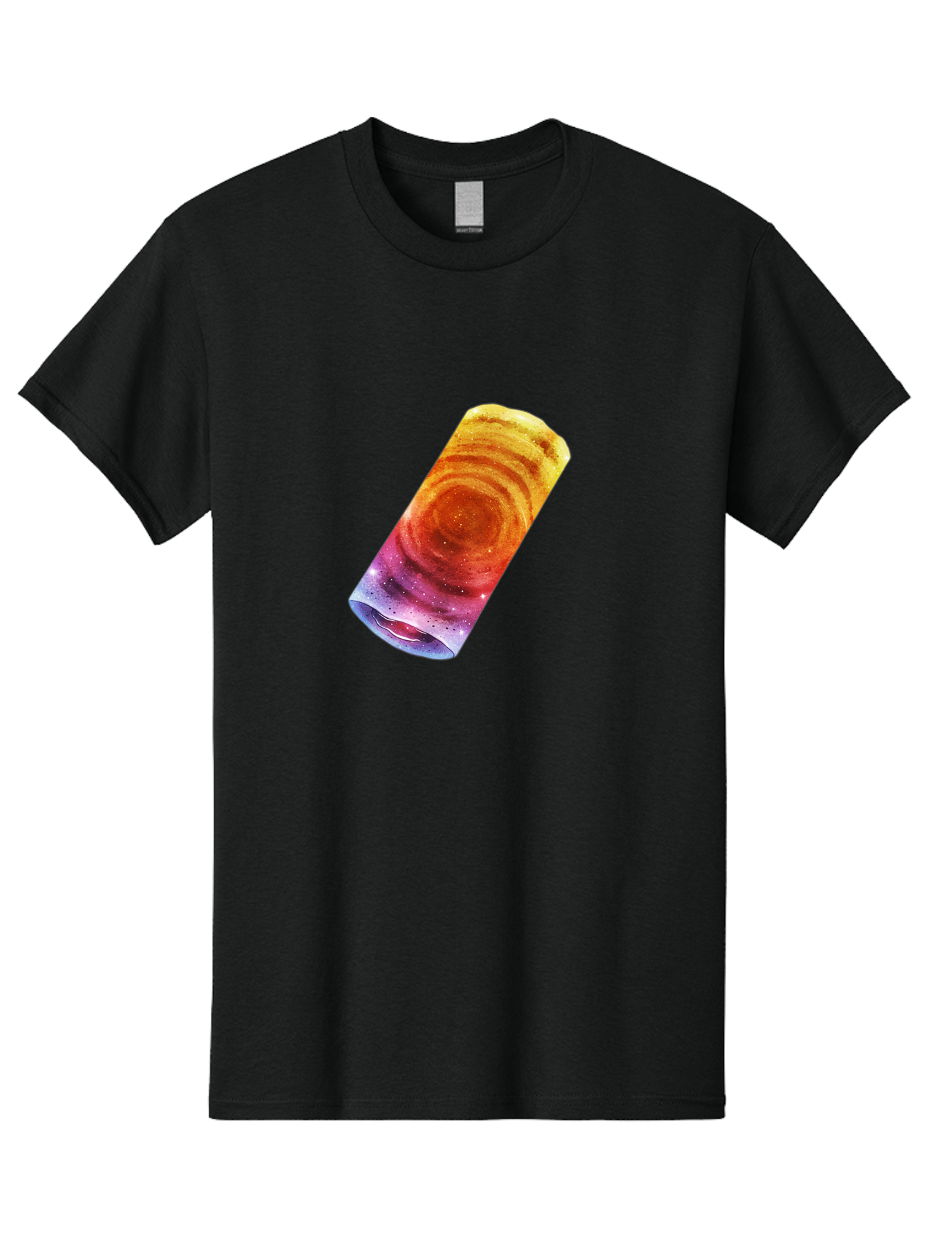Galaxy-Dosa Men'S Graphic Tee, 100% Cotton, Comfortable Casual Summer Wear, Machine Washable, Cinnamon Swirl Pastry, Sweet Treat, Baked Goods, Delicious Dessert, Swirly Design, Orange And Purple Hues, Sweet Aroma, Tasty Pastry Baa706
