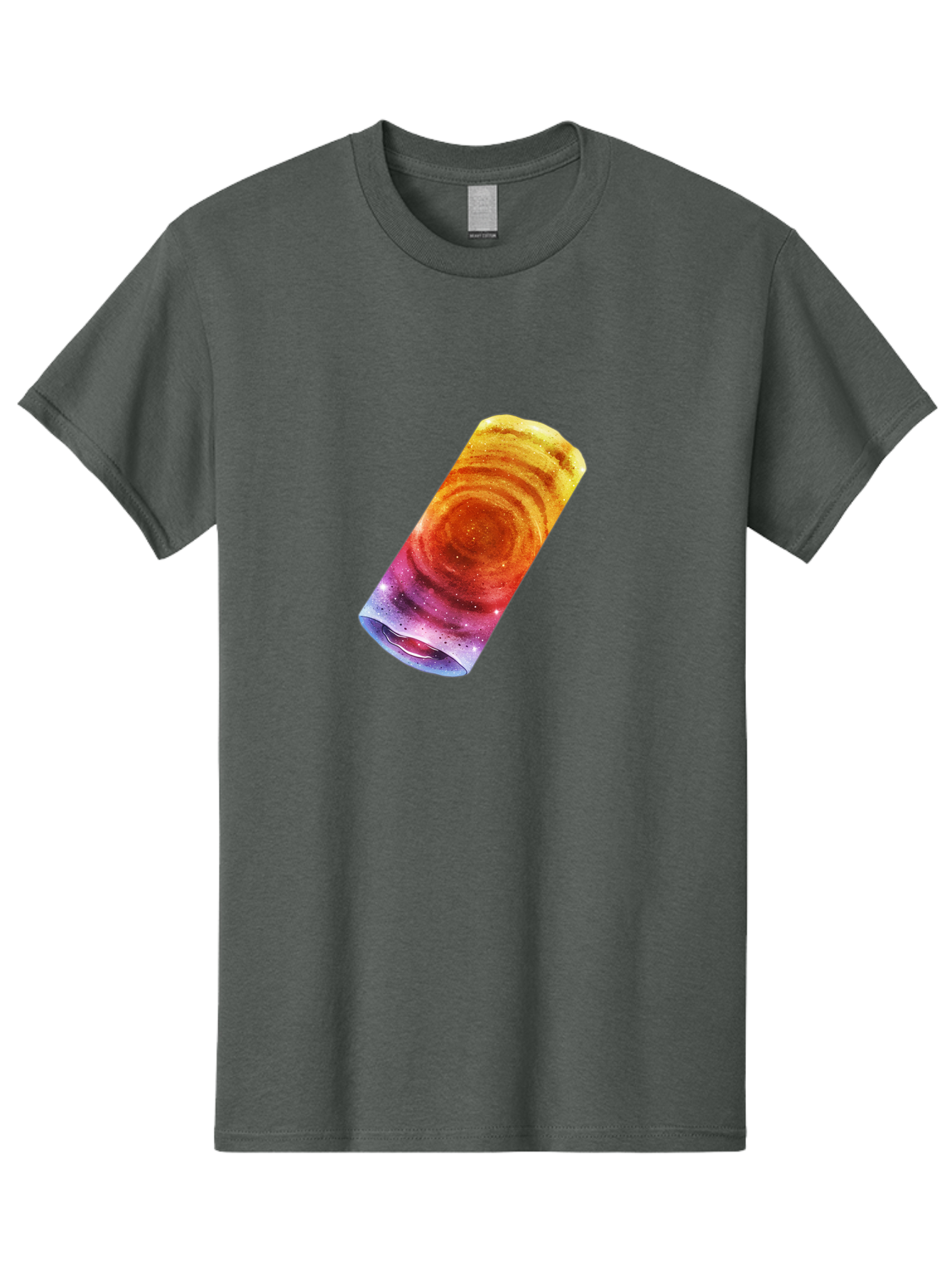 Galaxy-Dosa Men'S Graphic Tee, 100% Cotton, Comfortable Casual Summer Wear, Machine Washable, Cinnamon Swirl Pastry, Sweet Treat, Baked Goods, Delicious Dessert, Swirly Design, Orange And Purple Hues, Sweet Aroma, Tasty Pastry Baa706