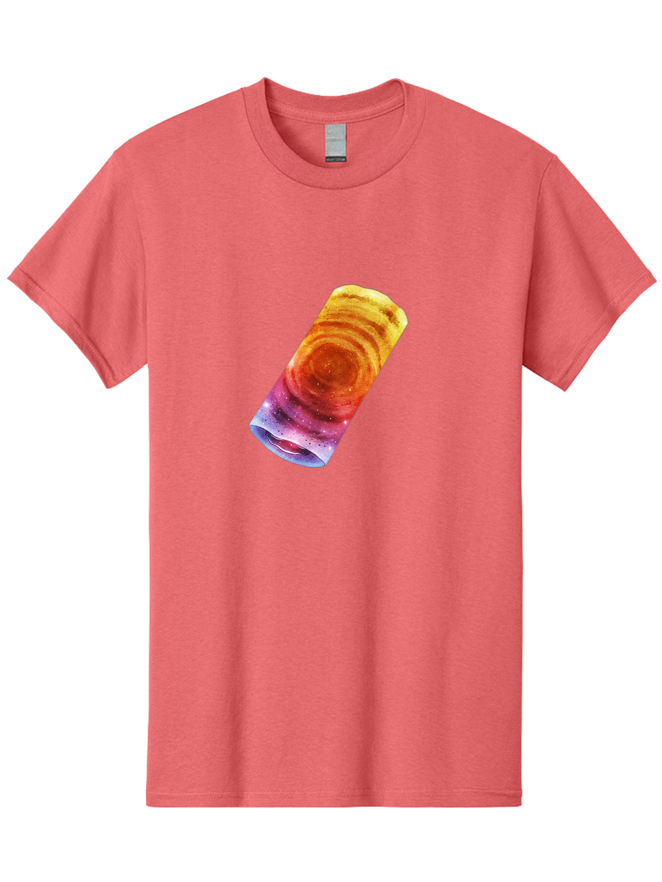 Galaxy-Dosa Men'S Graphic Tee, 100% Cotton, Comfortable Casual Summer Wear, Machine Washable, Cinnamon Swirl Pastry, Sweet Treat, Baked Goods, Delicious Dessert, Swirly Design, Orange And Purple Hues, Sweet Aroma, Tasty Pastry Baa706