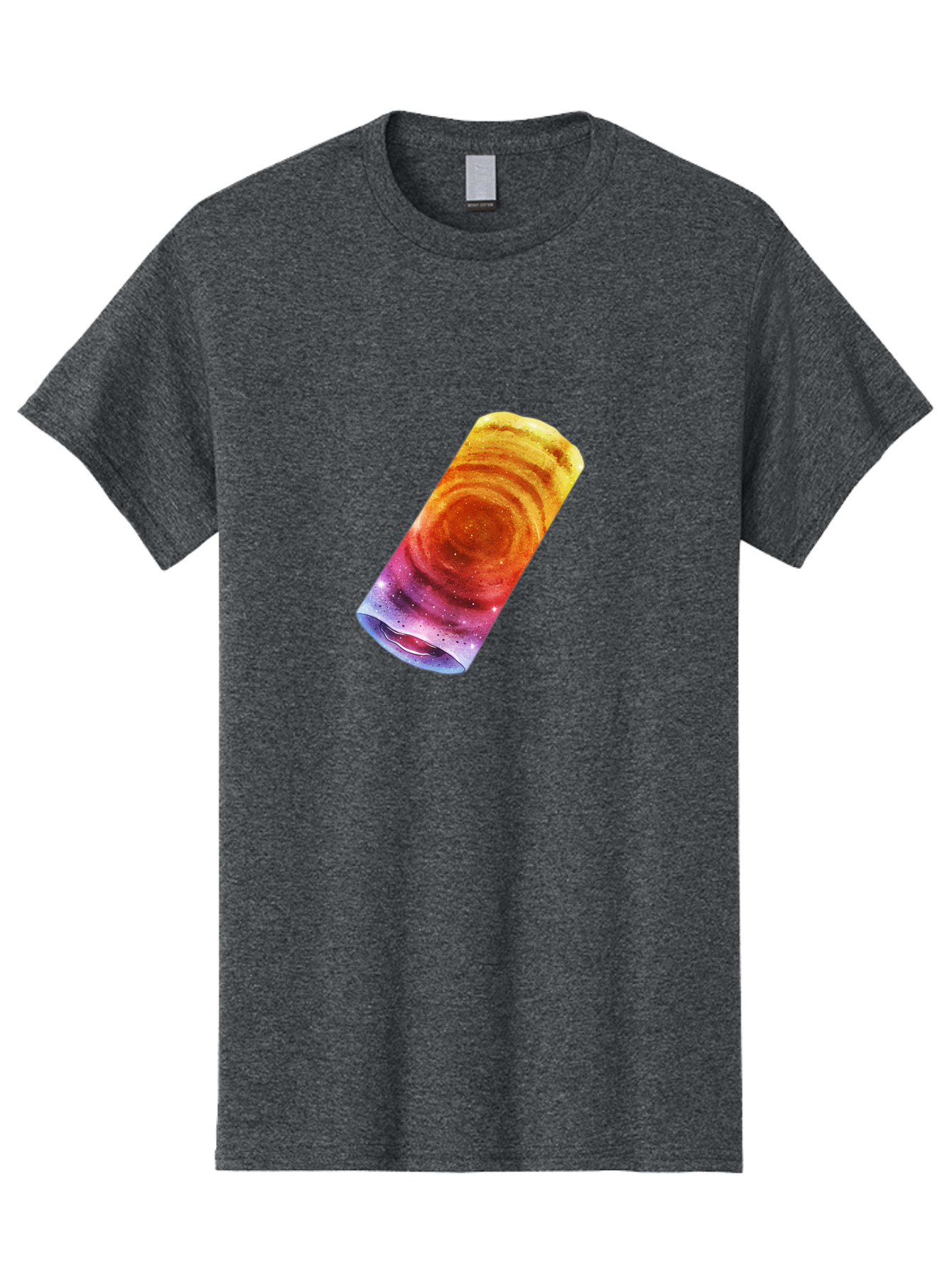 Galaxy-Dosa Men'S Graphic Tee, 100% Cotton, Comfortable Casual Summer Wear, Machine Washable, Cinnamon Swirl Pastry, Sweet Treat, Baked Goods, Delicious Dessert, Swirly Design, Orange And Purple Hues, Sweet Aroma, Tasty Pastry Baa706