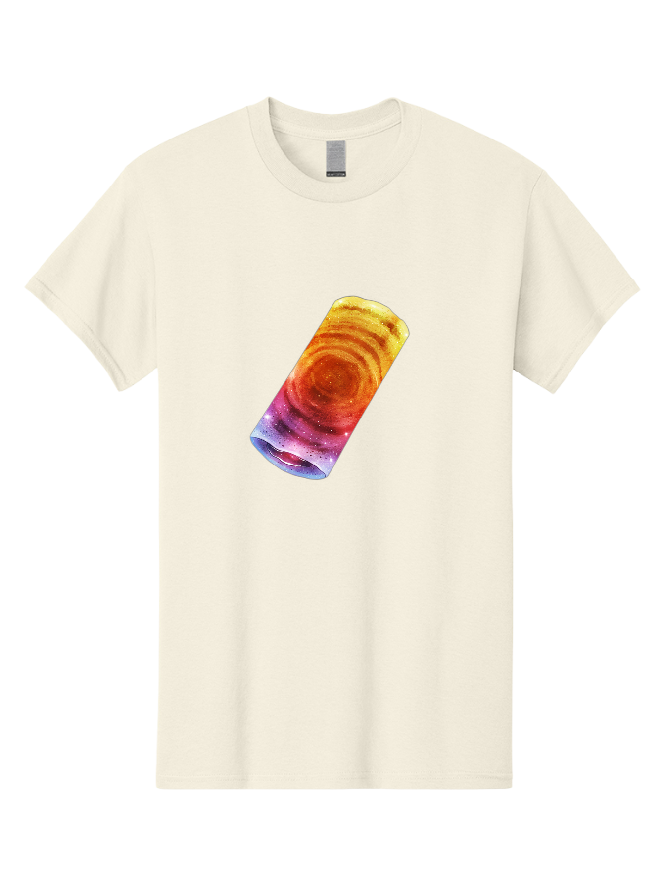 Galaxy-Dosa Men'S Graphic Tee, 100% Cotton, Comfortable Casual Summer Wear, Machine Washable, Cinnamon Swirl Pastry, Sweet Treat, Baked Goods, Delicious Dessert, Swirly Design, Orange And Purple Hues, Sweet Aroma, Tasty Pastry Baa706