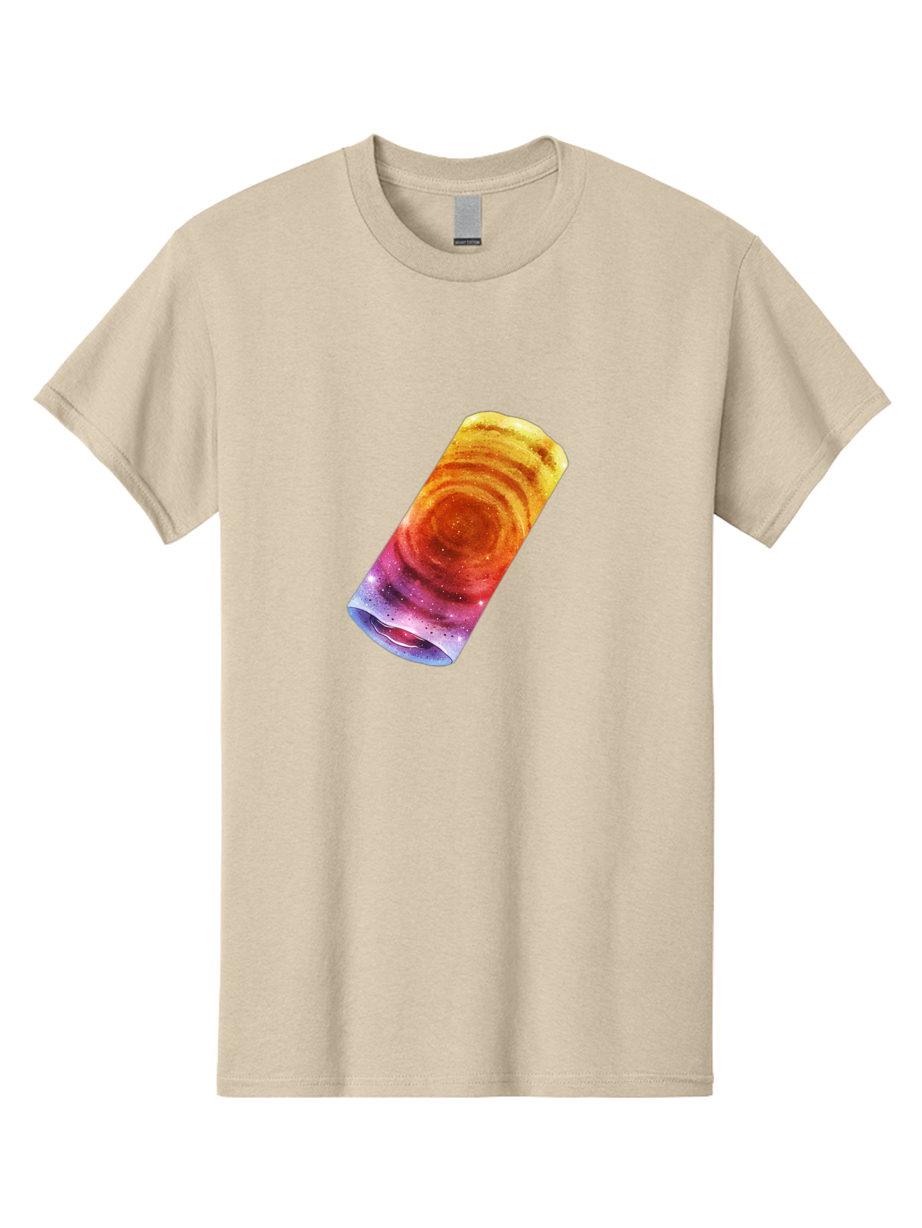 Galaxy-Dosa Men'S Graphic Tee, 100% Cotton, Comfortable Casual Summer Wear, Machine Washable, Cinnamon Swirl Pastry, Sweet Treat, Baked Goods, Delicious Dessert, Swirly Design, Orange And Purple Hues, Sweet Aroma, Tasty Pastry Baa706