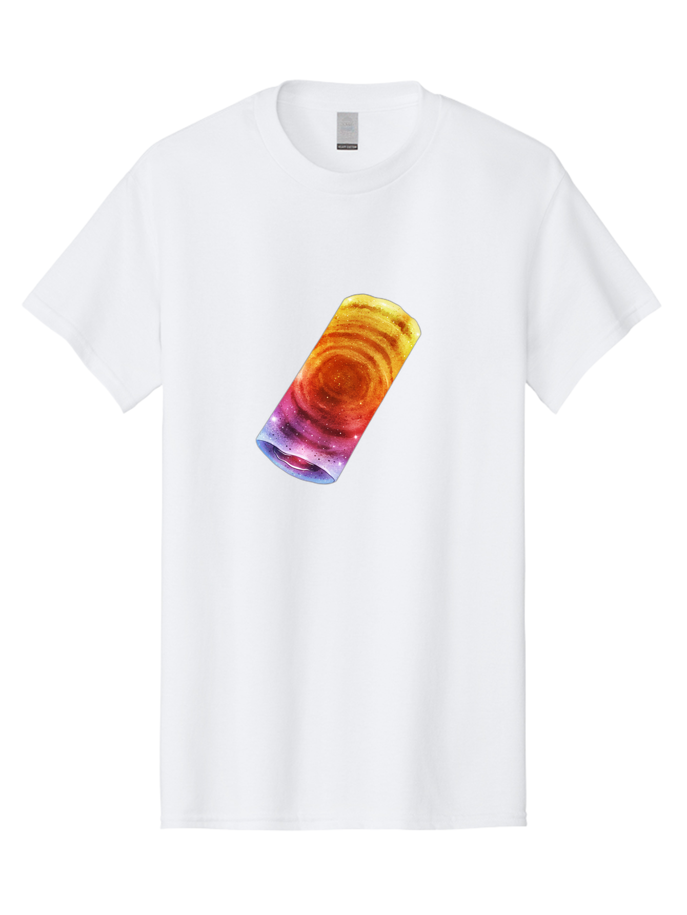 Galaxy-Dosa Men'S Graphic Tee, 100% Cotton, Comfortable Casual Summer Wear, Machine Washable, Cinnamon Swirl Pastry, Sweet Treat, Baked Goods, Delicious Dessert, Swirly Design, Orange And Purple Hues, Sweet Aroma, Tasty Pastry Baa706