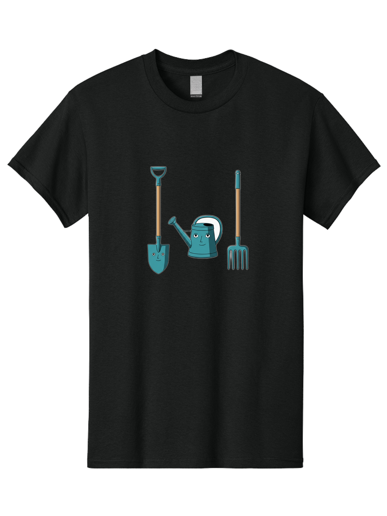 Gardening-Tools-6 Men'S Graphic Tee, 100% Cotton, Comfortable Casual Summer Wear, Machine Washable, Shovel, Watering Can, Pitchfork, Gardening Tools, Cartoon Characters, Garden Supplies, Gardening Equipment, Nursery Tools, Yard Work Baa726