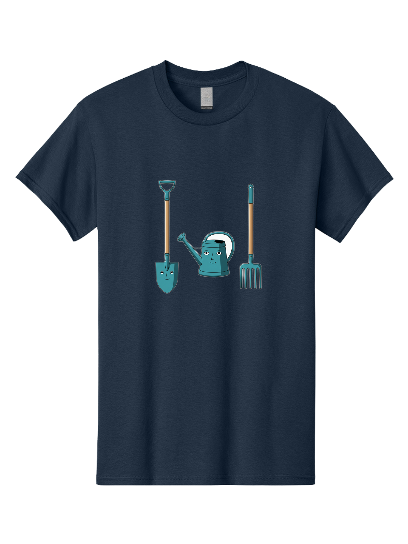 Gardening-Tools-6 Men'S Graphic Tee, 100% Cotton, Comfortable Casual Summer Wear, Machine Washable, Shovel, Watering Can, Pitchfork, Gardening Tools, Cartoon Characters, Garden Supplies, Gardening Equipment, Nursery Tools, Yard Work Baa726