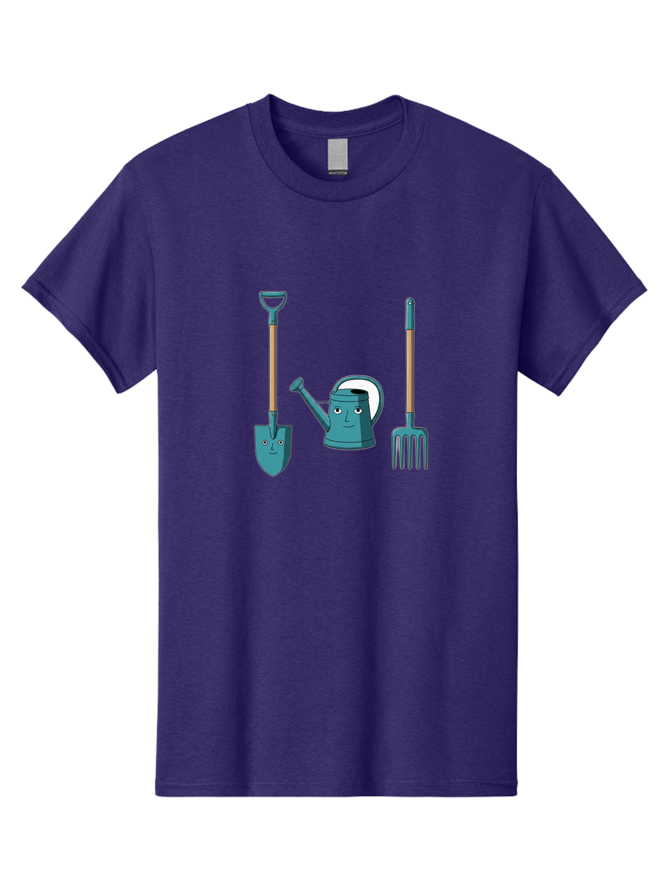Gardening-Tools-6 Men'S Graphic Tee, 100% Cotton, Comfortable Casual Summer Wear, Machine Washable, Shovel, Watering Can, Pitchfork, Gardening Tools, Cartoon Characters, Garden Supplies, Gardening Equipment, Nursery Tools, Yard Work Baa726
