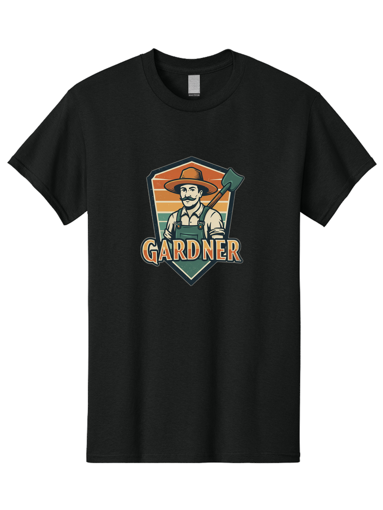 Gardner Men'S Graphic Tee, 100% Cotton, Comfortable Casual Summer Wear, Machine Washable, Gardener With A Hoe, Gardening Logo, Vintage Style, Outdoor Work, Rustic Charm, Gardening Tools, Agriculture, Gardening Profession Baa731