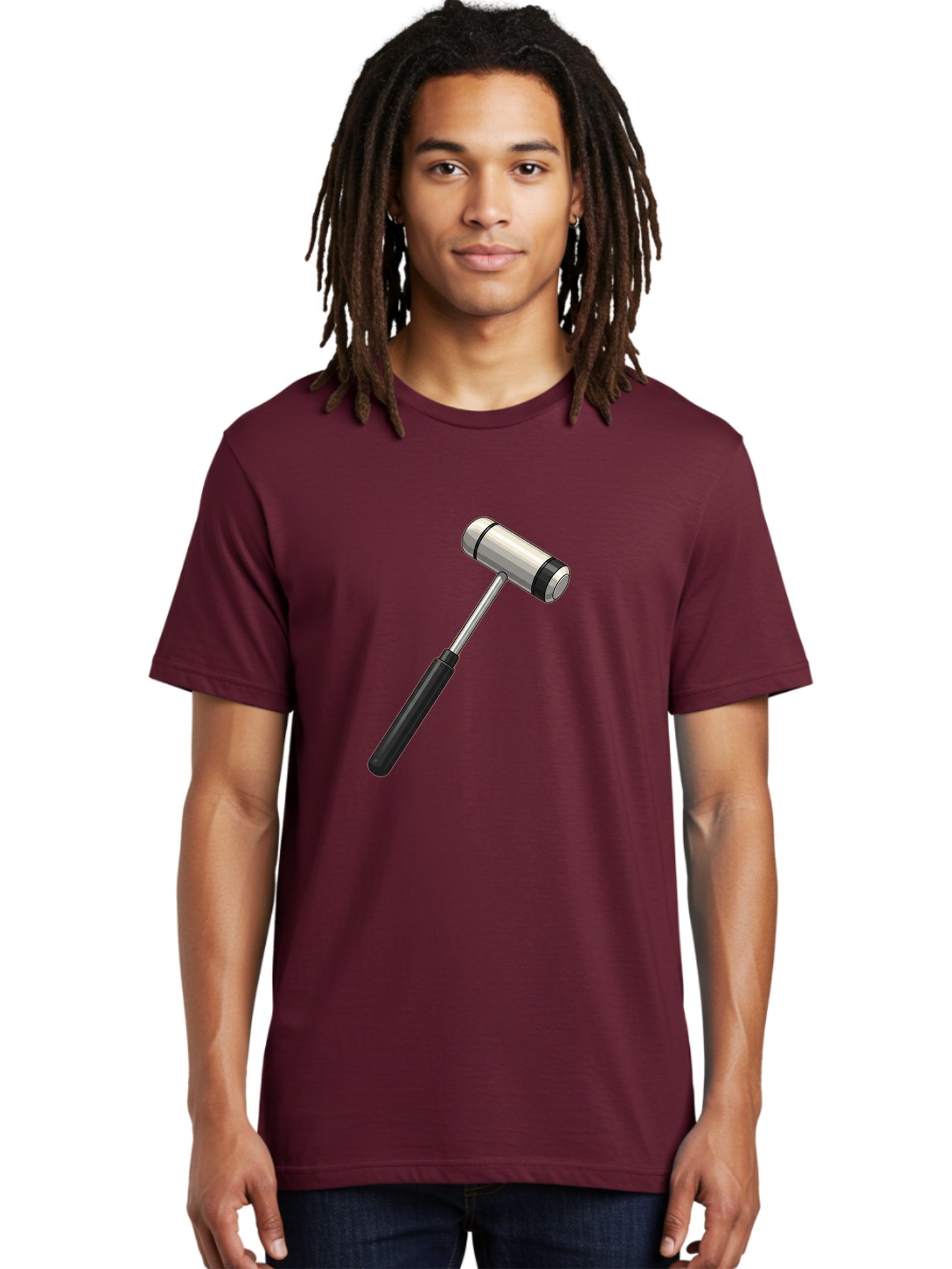 Gavel Men'S Graphic Tee, 100% Cotton, Comfortable Casual Summer Wear, Machine Washable, Gavel, Courtroom, Justice, Law, Judge, Authority, Symbol, Power, Decision, Metal, Handle, Black Grip Baa732