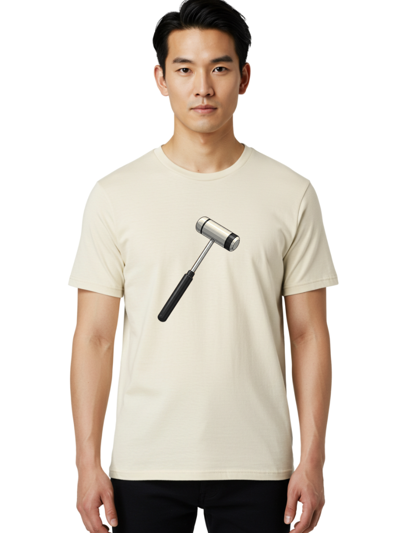 Gavel Men'S Graphic Tee, 100% Cotton, Comfortable Casual Summer Wear, Machine Washable, Gavel, Courtroom, Justice, Law, Judge, Authority, Symbol, Power, Decision, Metal, Handle, Black Grip Baa732
