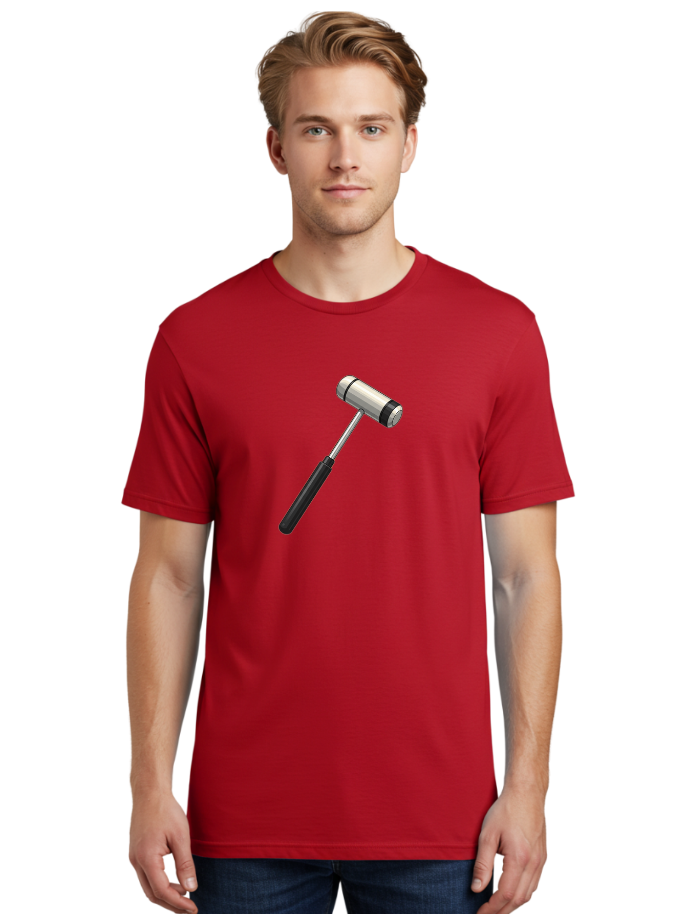Gavel Men'S Graphic Tee, 100% Cotton, Comfortable Casual Summer Wear, Machine Washable, Gavel, Courtroom, Justice, Law, Judge, Authority, Symbol, Power, Decision, Metal, Handle, Black Grip Baa732