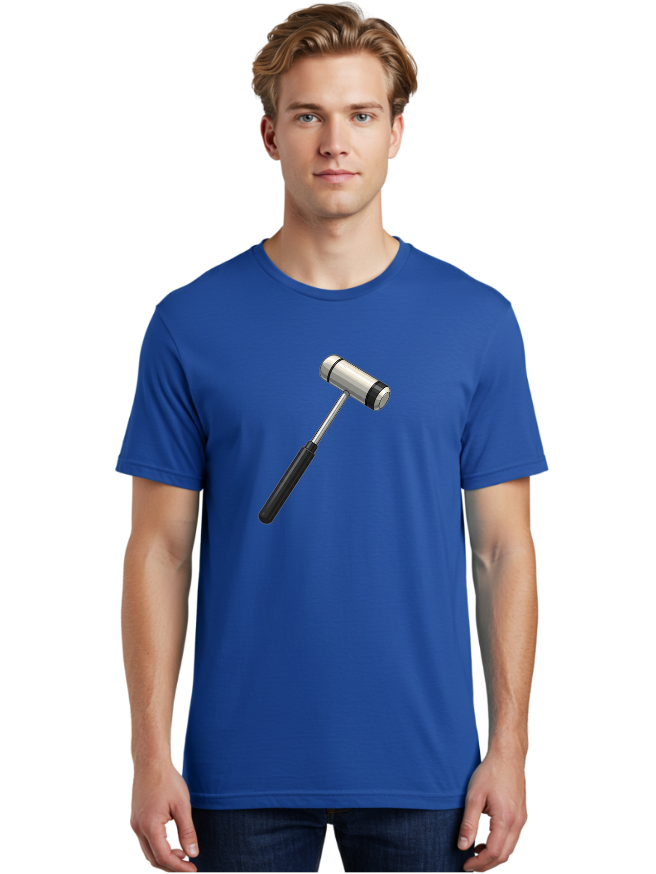Gavel Men'S Graphic Tee, 100% Cotton, Comfortable Casual Summer Wear, Machine Washable, Gavel, Courtroom, Justice, Law, Judge, Authority, Symbol, Power, Decision, Metal, Handle, Black Grip Baa732