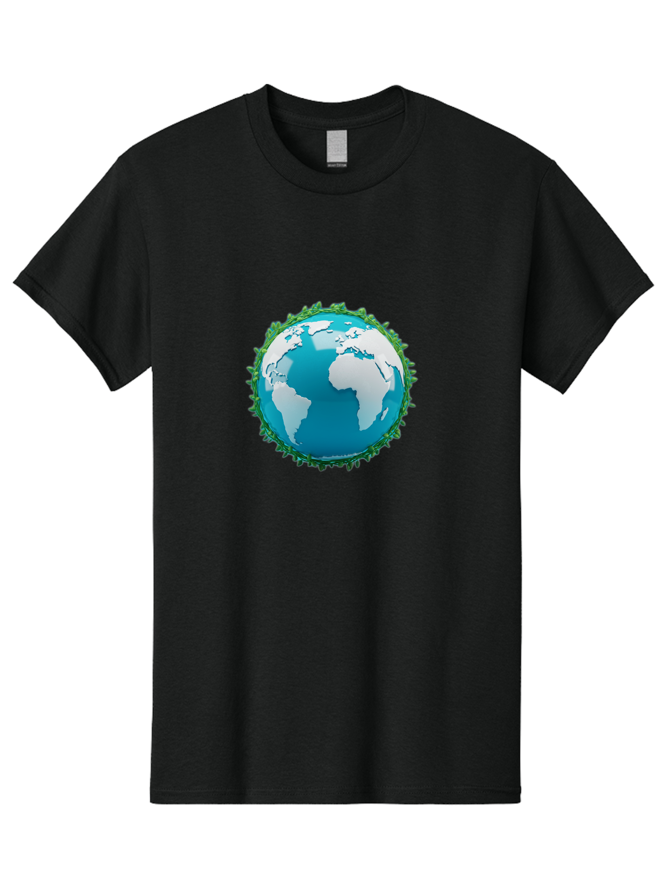 Globe-11 Men'S Graphic Tee, 100% Cotton, Comfortable Casual Summer Wear, Machine Washable, Globe Surrounded By Virus, Global Pandemic, Coronavirus Outbreak, Health Crisis, Worldwide Spread, Blue Earth, White Continents, Viral Infection, Baa740