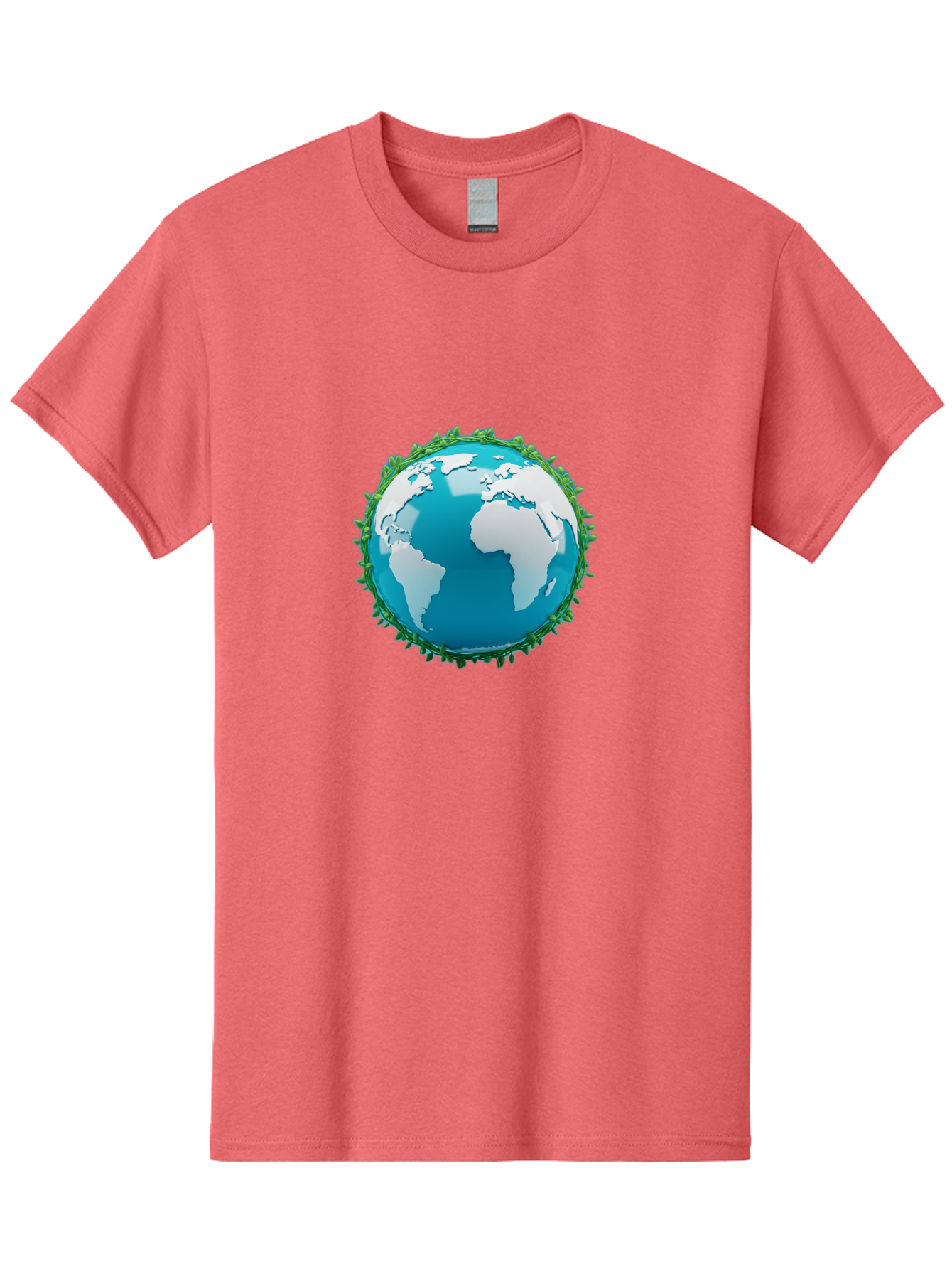 Globe-11 Men'S Graphic Tee, 100% Cotton, Comfortable Casual Summer Wear, Machine Washable, Globe Surrounded By Virus, Global Pandemic, Coronavirus Outbreak, Health Crisis, Worldwide Spread, Blue Earth, White Continents, Viral Infection, Baa740