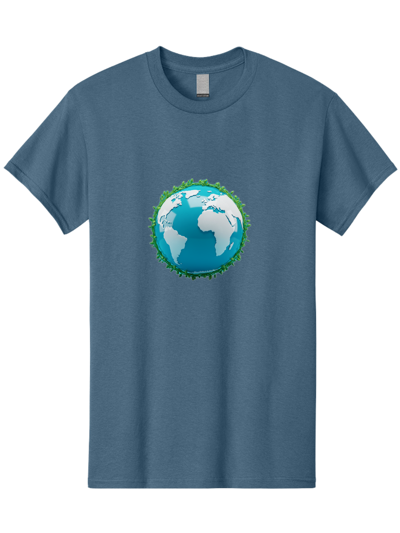 Globe-11 Men'S Graphic Tee, 100% Cotton, Comfortable Casual Summer Wear, Machine Washable, Globe Surrounded By Virus, Global Pandemic, Coronavirus Outbreak, Health Crisis, Worldwide Spread, Blue Earth, White Continents, Viral Infection, Baa740