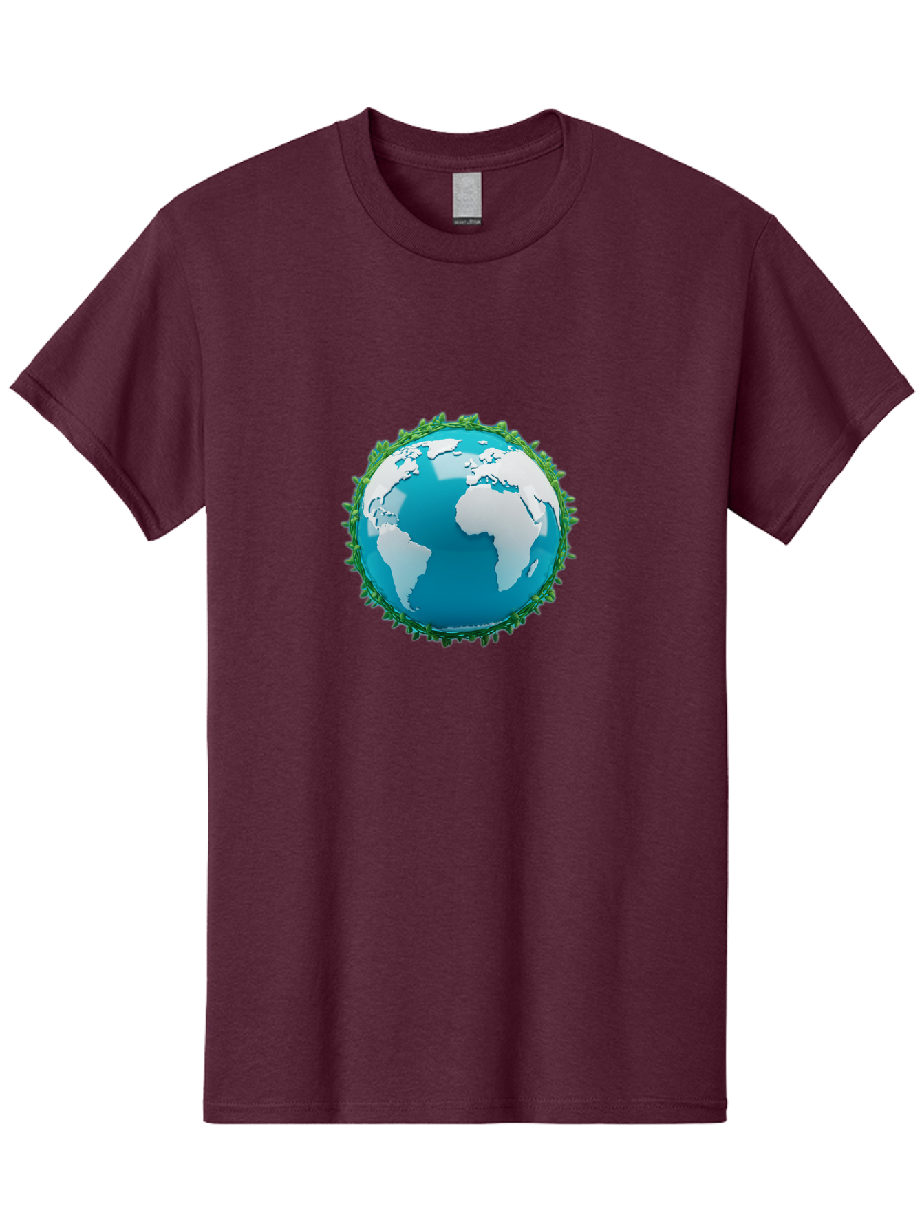 Globe-11 Men'S Graphic Tee, 100% Cotton, Comfortable Casual Summer Wear, Machine Washable, Globe Surrounded By Virus, Global Pandemic, Coronavirus Outbreak, Health Crisis, Worldwide Spread, Blue Earth, White Continents, Viral Infection, Baa740