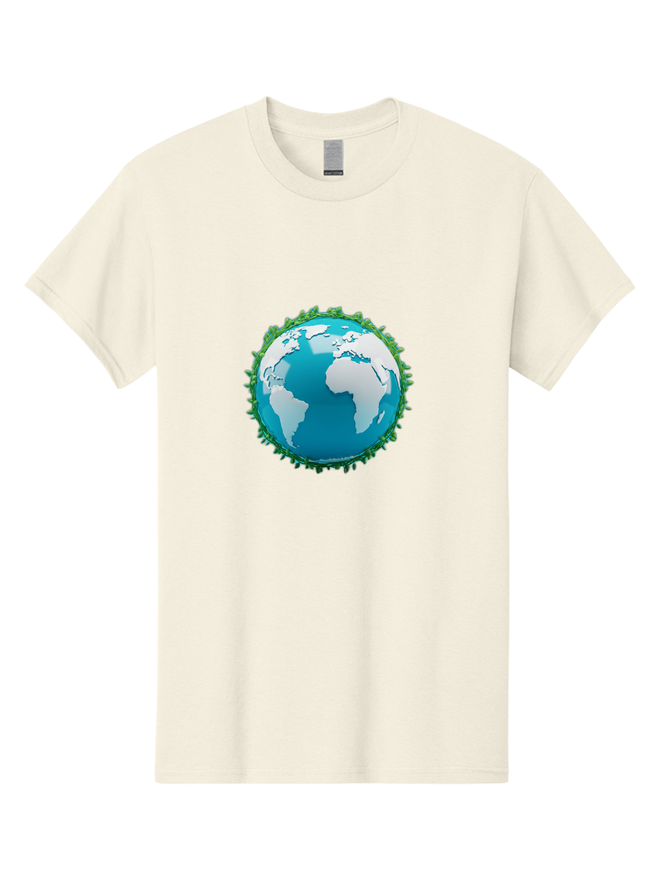 Globe-11 Men'S Graphic Tee, 100% Cotton, Comfortable Casual Summer Wear, Machine Washable, Globe Surrounded By Virus, Global Pandemic, Coronavirus Outbreak, Health Crisis, Worldwide Spread, Blue Earth, White Continents, Viral Infection, Baa740