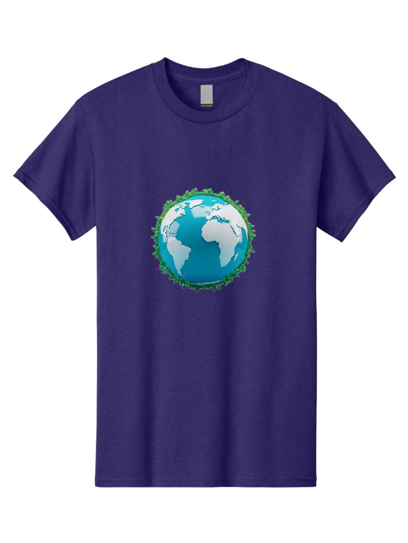 Globe-11 Men'S Graphic Tee, 100% Cotton, Comfortable Casual Summer Wear, Machine Washable, Globe Surrounded By Virus, Global Pandemic, Coronavirus Outbreak, Health Crisis, Worldwide Spread, Blue Earth, White Continents, Viral Infection, Baa740