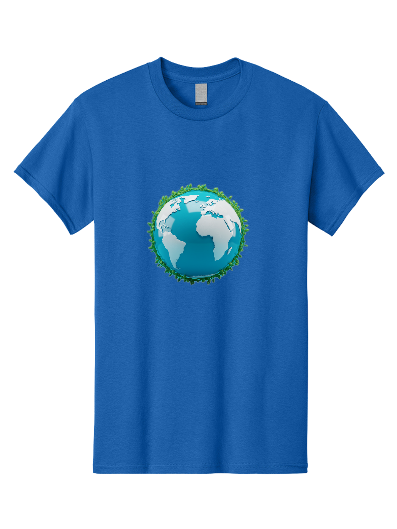 Globe-11 Men'S Graphic Tee, 100% Cotton, Comfortable Casual Summer Wear, Machine Washable, Globe Surrounded By Virus, Global Pandemic, Coronavirus Outbreak, Health Crisis, Worldwide Spread, Blue Earth, White Continents, Viral Infection, Baa740