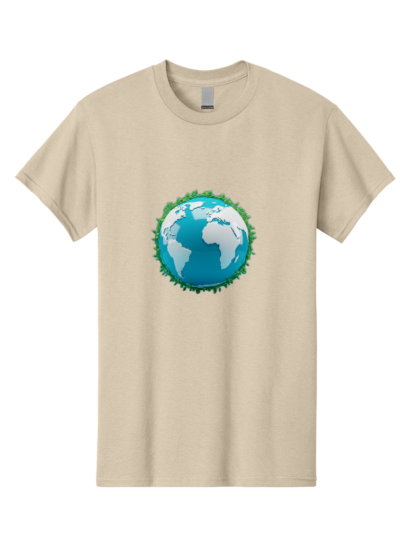 Globe-11 Men'S Graphic Tee, 100% Cotton, Comfortable Casual Summer Wear, Machine Washable, Globe Surrounded By Virus, Global Pandemic, Coronavirus Outbreak, Health Crisis, Worldwide Spread, Blue Earth, White Continents, Viral Infection, Baa740