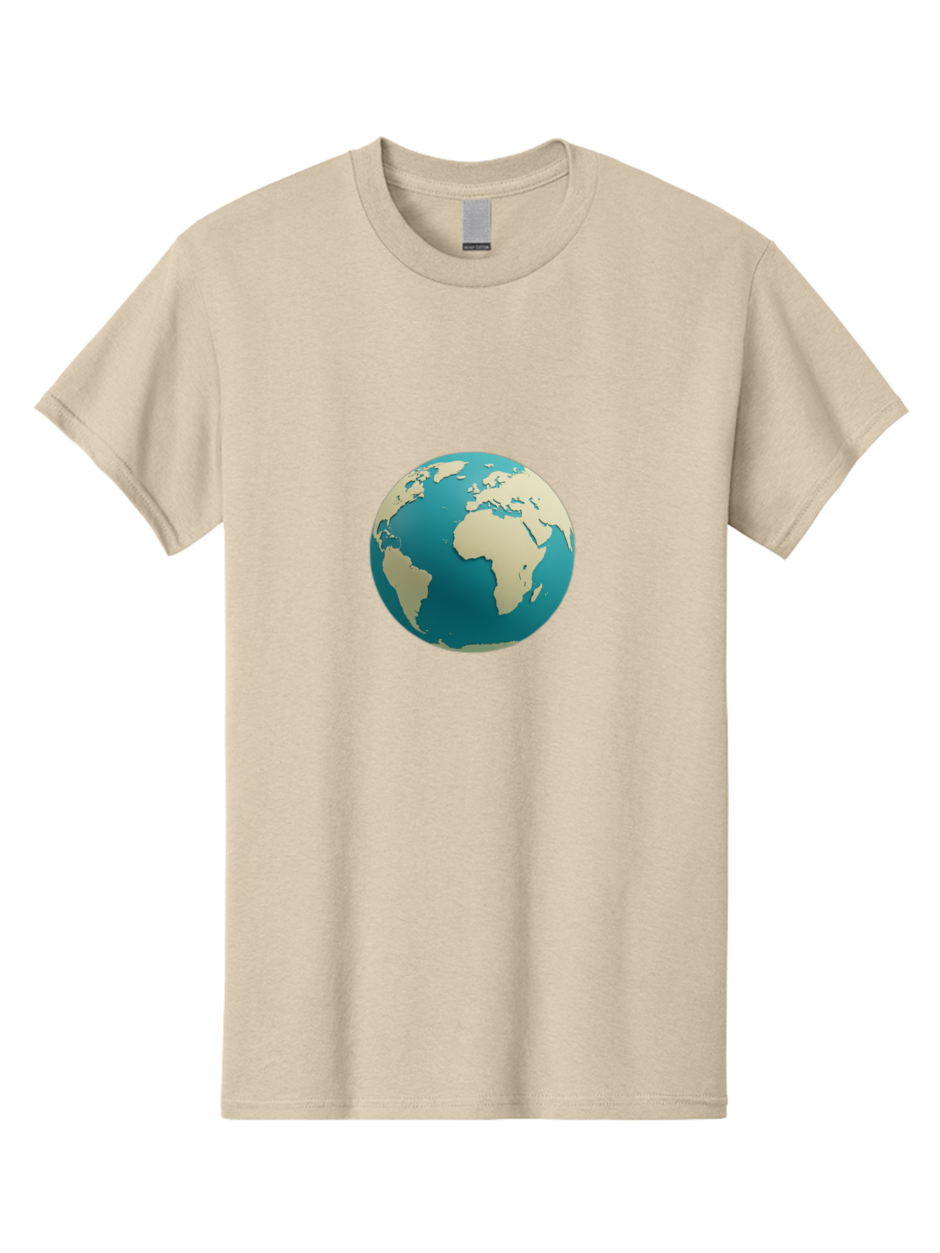Globe-2 Men'S Graphic Tee, 100% Cotton, Comfortable Casual Summer Wear, Machine Washable, Globe, World Map, Earth, Global Perspective, International, 3D Illustration, Africa, South America, Digital Graphics, Global Unity, Worldview, Baa742