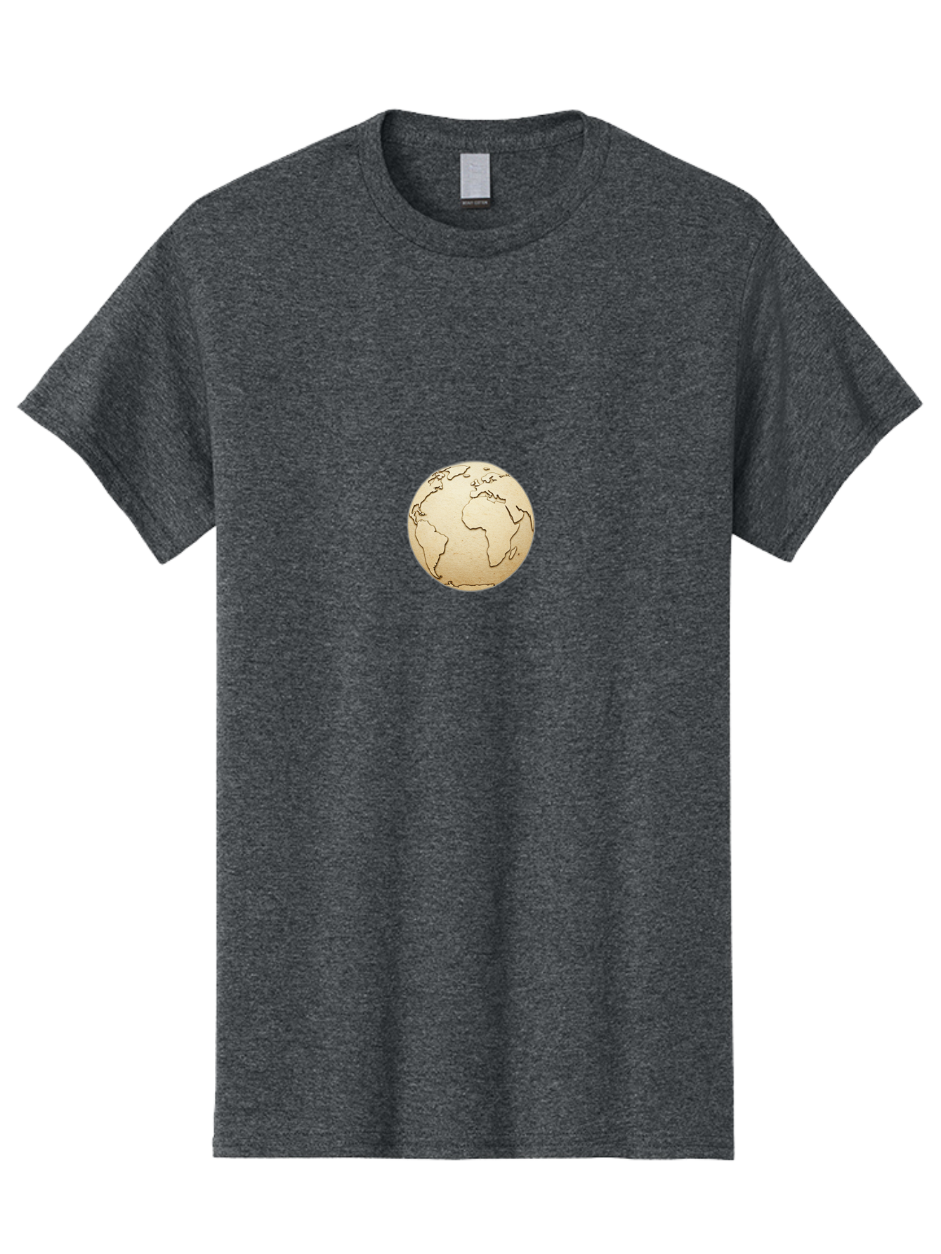 Globe-5 Men'S Graphic Tee, 100% Cotton, Comfortable Casual Summer Wear, Machine Washable, Globe, World Map, Global Illustration, Earth, International Icon, Geographical Representation, Simple Design, Minimalist Globe, Educational Graphic Baa745