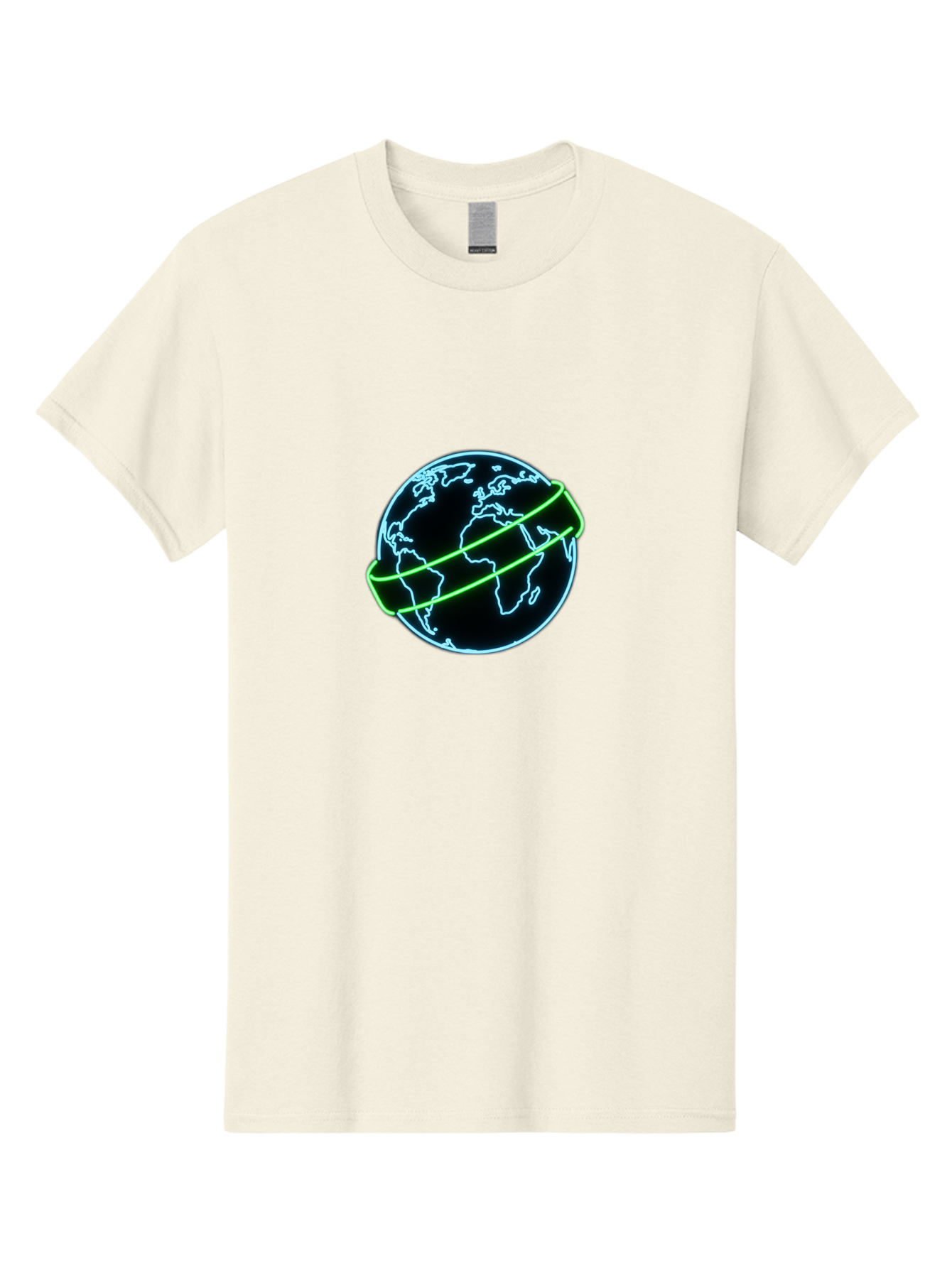 Globe-8 Men'S Graphic Tee, 100% Cotton, Comfortable Casual Summer Wear, Machine Washable, Globe Illustration, Neon Lines, Global Map, Earth Icon, Futuristic Design, Digital Art, World Map Outline, Abstract Globe, Modern Graphic Baa748