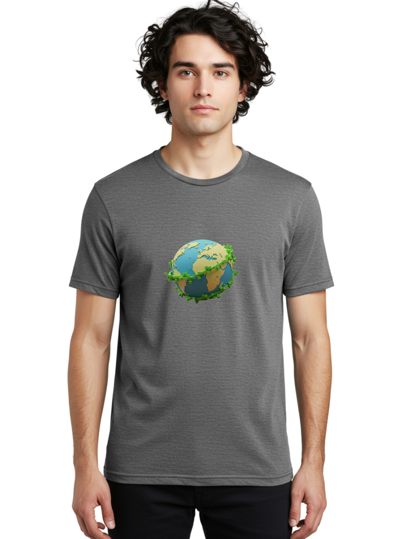 Globe-With-Virus Men'S Graphic Tee, 100% Cotton, Comfortable Casual Summer Wear, Machine Washable, Covid-19 Virus Surrounding The Earth, Global Pandemic, Coronavirus Outbreak, Worldwide Health Crisis, Virus Spread, International Concern Baa762