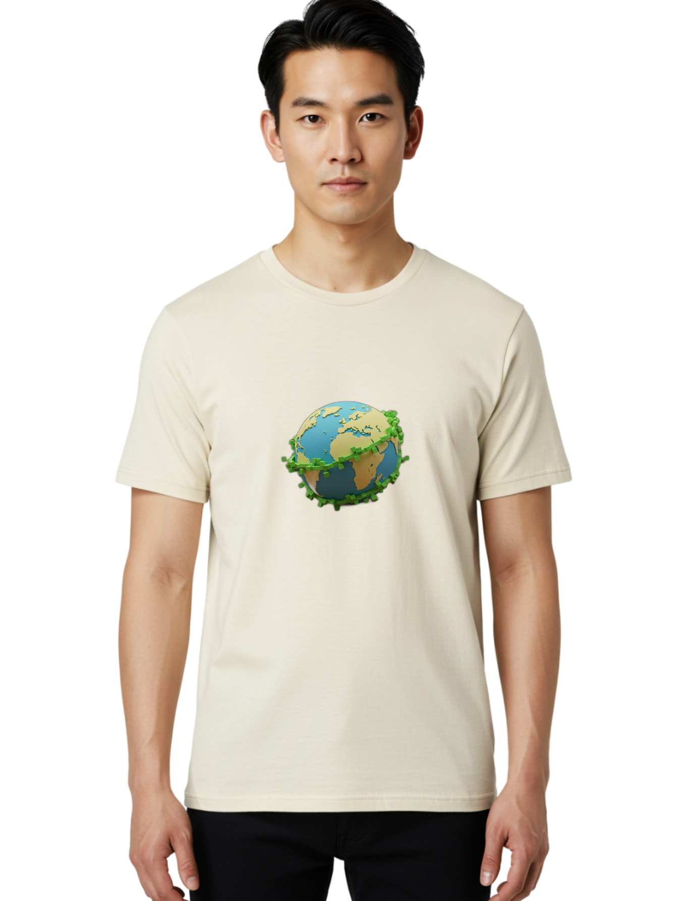 Globe-With-Virus Men'S Graphic Tee, 100% Cotton, Comfortable Casual Summer Wear, Machine Washable, Covid-19 Virus Surrounding The Earth, Global Pandemic, Coronavirus Outbreak, Worldwide Health Crisis, Virus Spread, International Concern Baa762