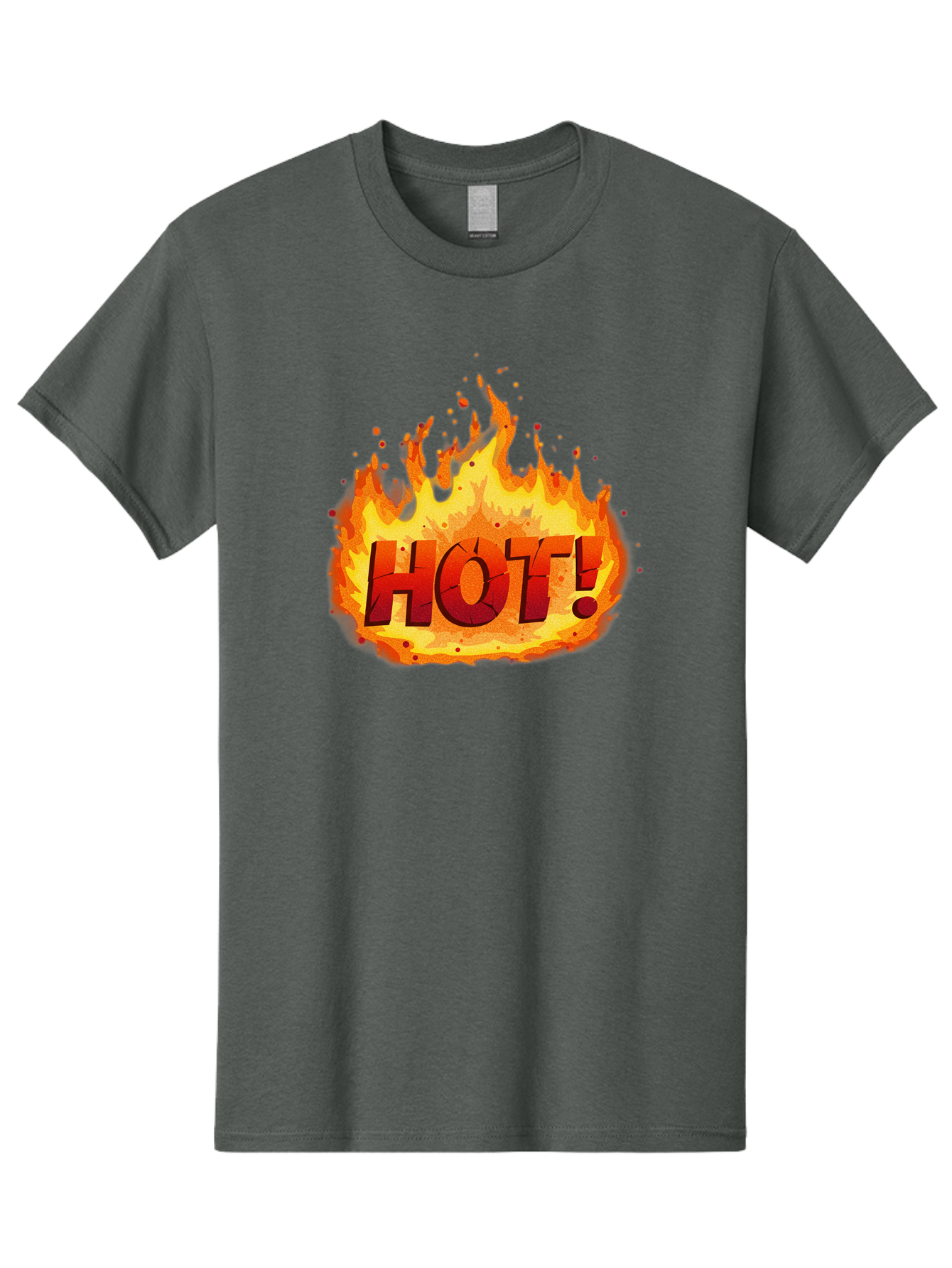 Hot-10 Men'S Graphic Tee, 100% Cotton, Comfortable Casual Summer Wear, Machine Washable, Flaming Text, Hot!, Burning Flames, Bold Font, Fiery Design, Attention-Grabbing Graphic, Intense Illustration, Passionate Visuals, Dramatic Effect Baa798
