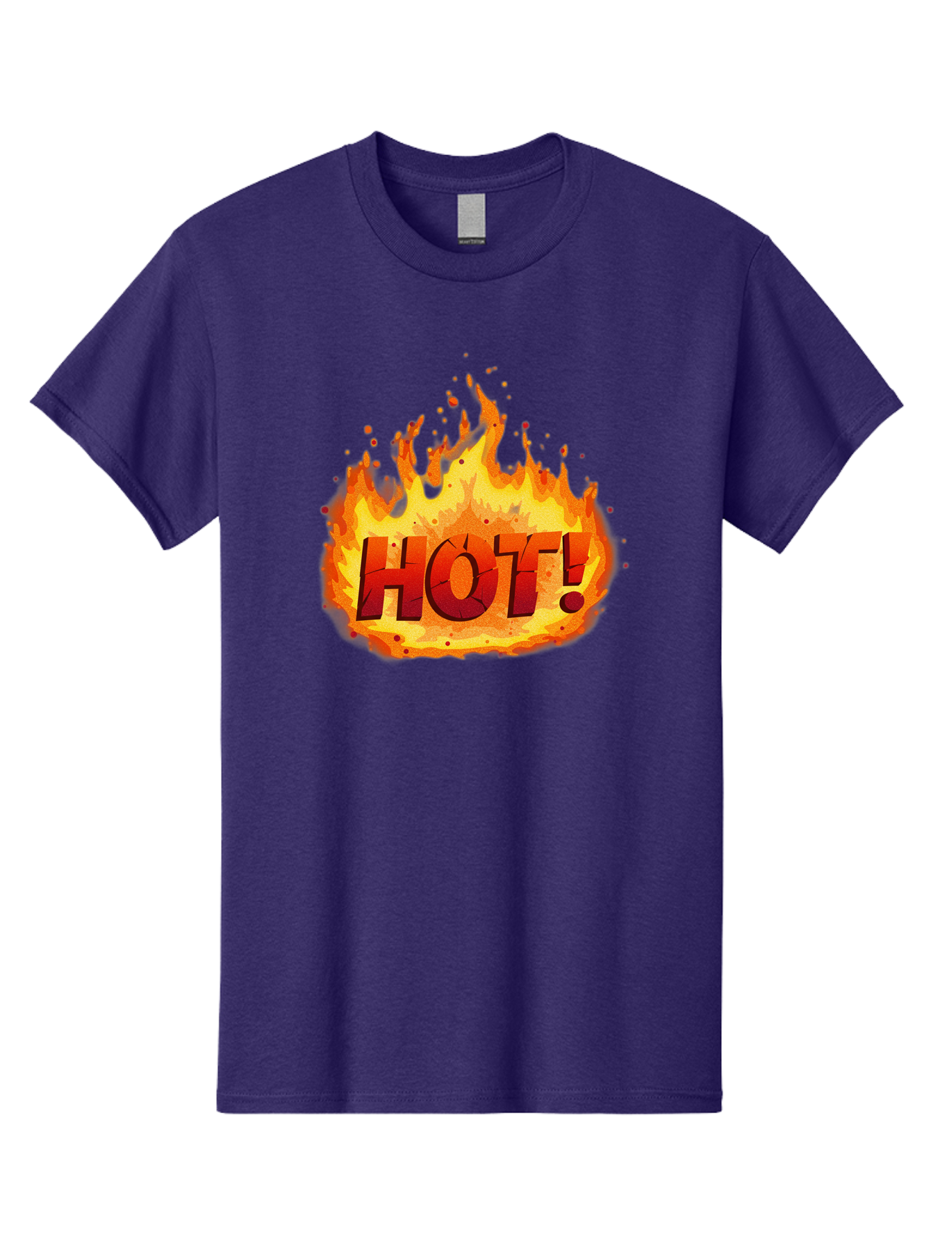 Hot-10 Men'S Graphic Tee, 100% Cotton, Comfortable Casual Summer Wear, Machine Washable, Flaming Text, Hot!, Burning Flames, Bold Font, Fiery Design, Attention-Grabbing Graphic, Intense Illustration, Passionate Visuals, Dramatic Effect Baa798