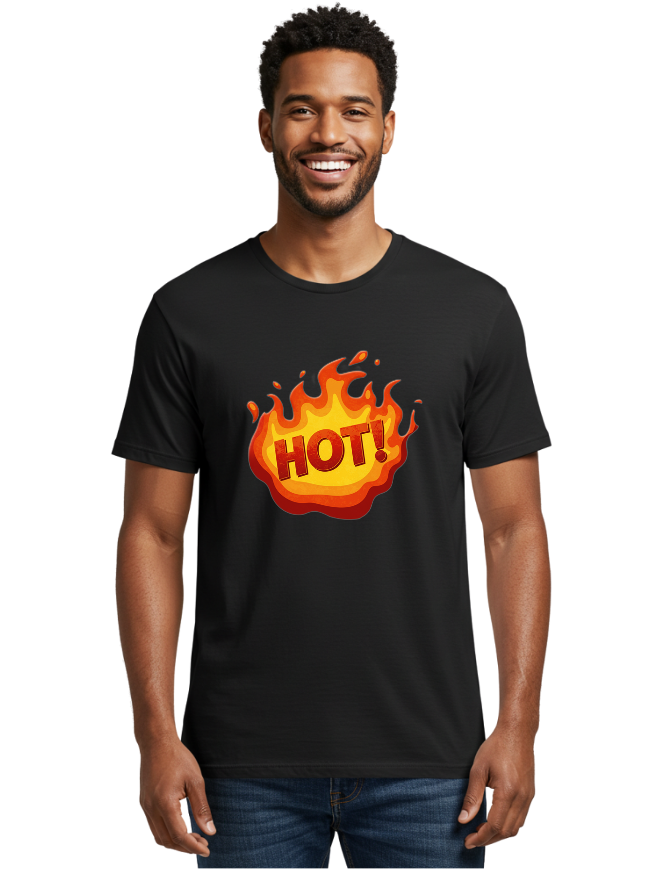 Hot-11 Men'S Graphic Tee, 100% Cotton, Comfortable Casual Summer Wear, Machine Washable, Flames, Fire, Hot, Trending, Popular, Exciting, Bold, Fiery, Energetic, Passionate, Hot! Baa799
