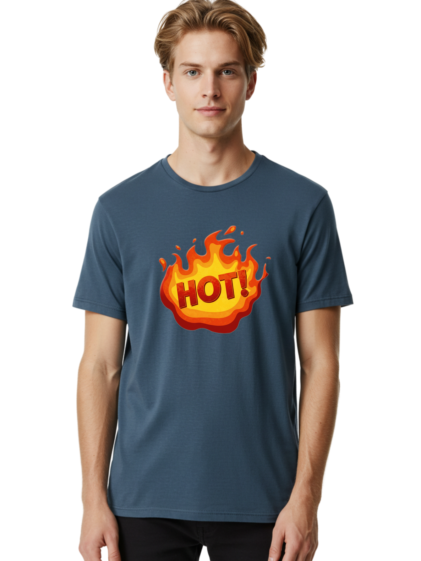 Hot-11 Men'S Graphic Tee, 100% Cotton, Comfortable Casual Summer Wear, Machine Washable, Flames, Fire, Hot, Trending, Popular, Exciting, Bold, Fiery, Energetic, Passionate, Hot! Baa799