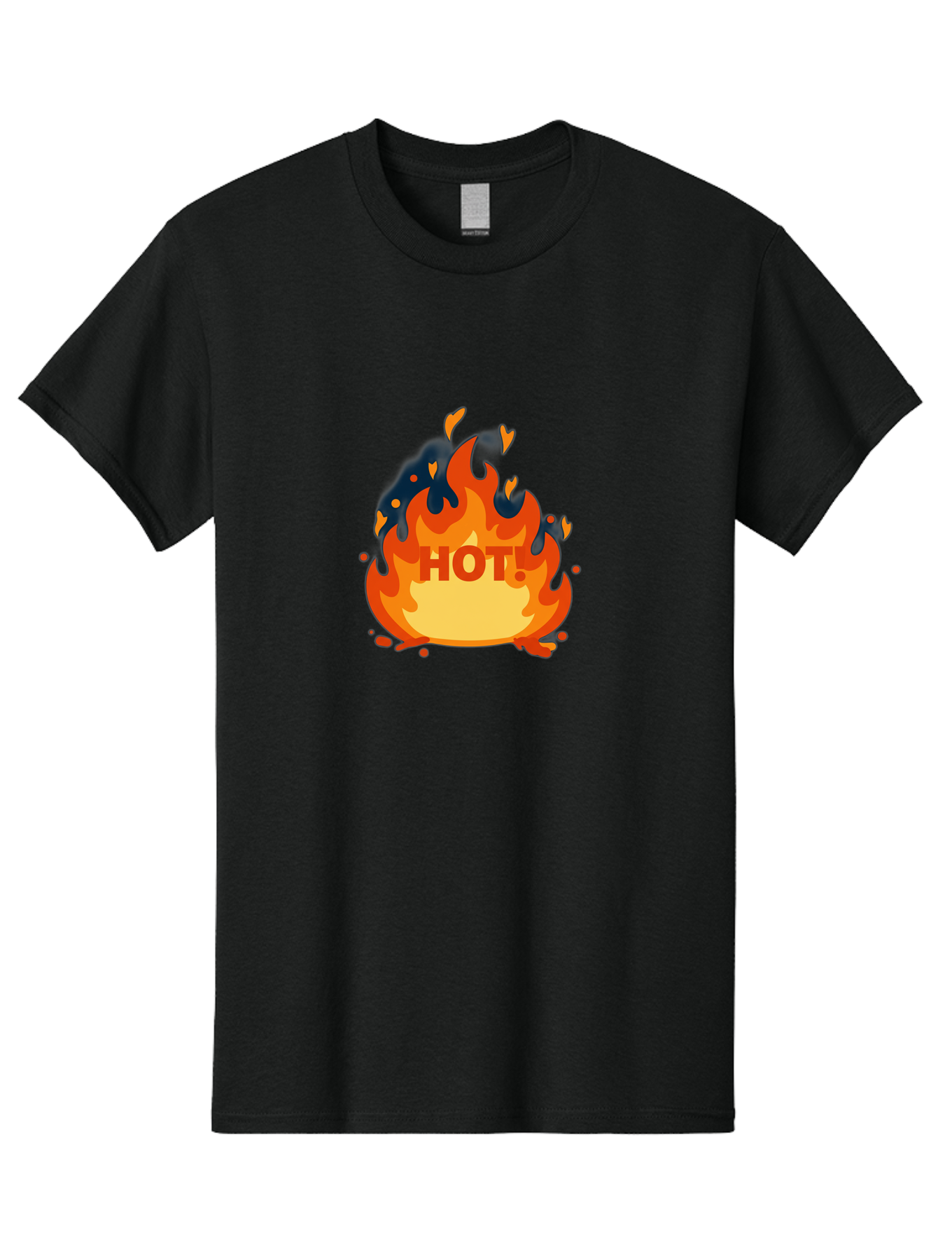 Hot-3 Men'S Graphic Tee, 100% Cotton, Comfortable Casual Summer Wear, Machine Washable, Fire Flames, Hot Graphic, Vibrant Design, Bold Typography, Fiery Elements, Passionate Icon, Trendy Illustration, Energetic Artwork, Baa802
