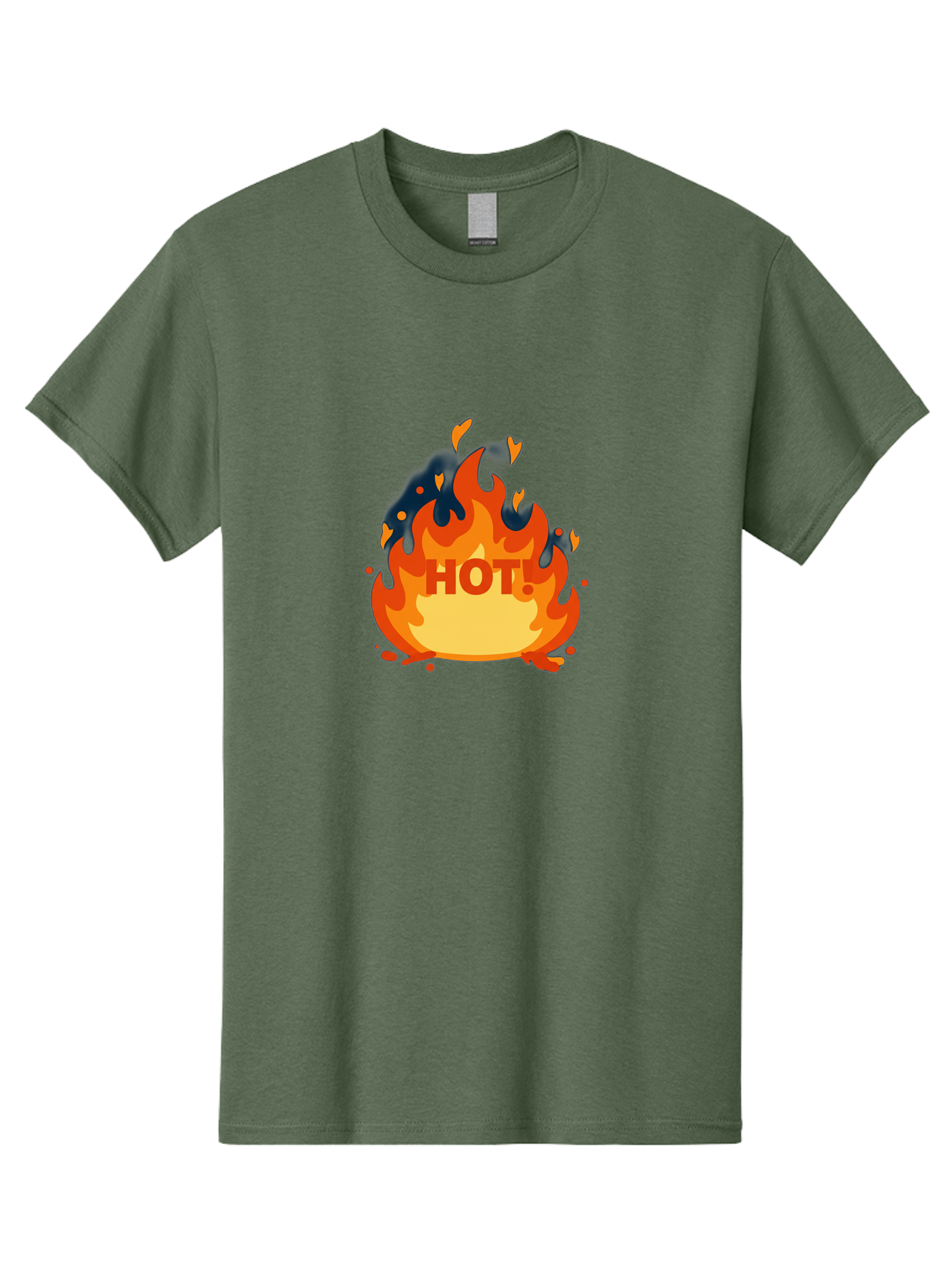 Hot-3 Men'S Graphic Tee, 100% Cotton, Comfortable Casual Summer Wear, Machine Washable, Fire Flames, Hot Graphic, Vibrant Design, Bold Typography, Fiery Elements, Passionate Icon, Trendy Illustration, Energetic Artwork, Baa802