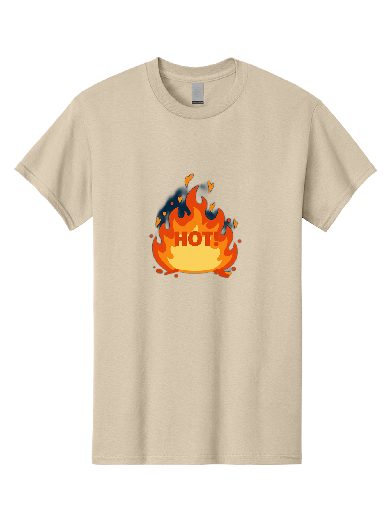 Hot-3 Men'S Graphic Tee, 100% Cotton, Comfortable Casual Summer Wear, Machine Washable, Fire Flames, Hot Graphic, Vibrant Design, Bold Typography, Fiery Elements, Passionate Icon, Trendy Illustration, Energetic Artwork, Baa802