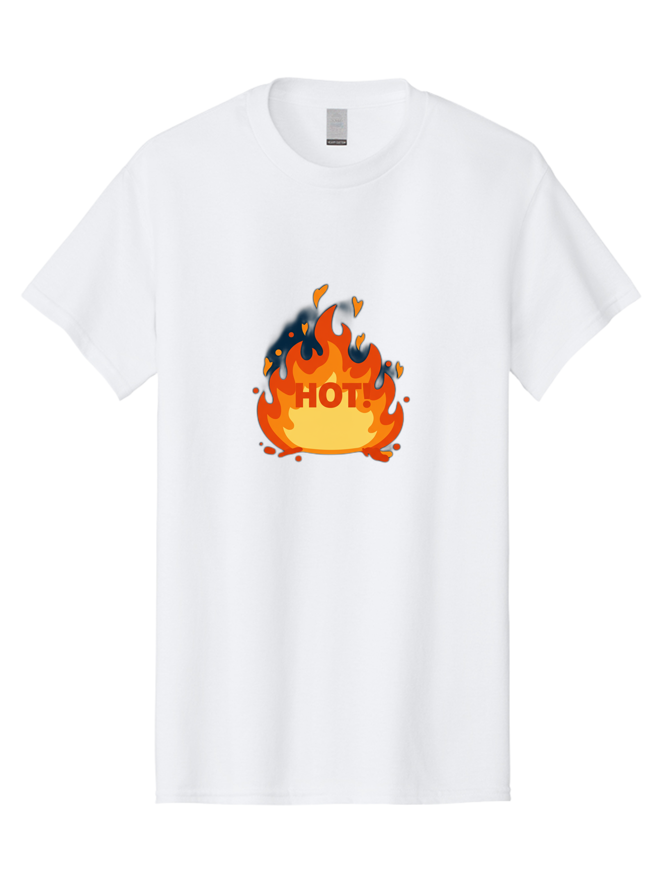 Hot-3 Men'S Graphic Tee, 100% Cotton, Comfortable Casual Summer Wear, Machine Washable, Fire Flames, Hot Graphic, Vibrant Design, Bold Typography, Fiery Elements, Passionate Icon, Trendy Illustration, Energetic Artwork, Baa802
