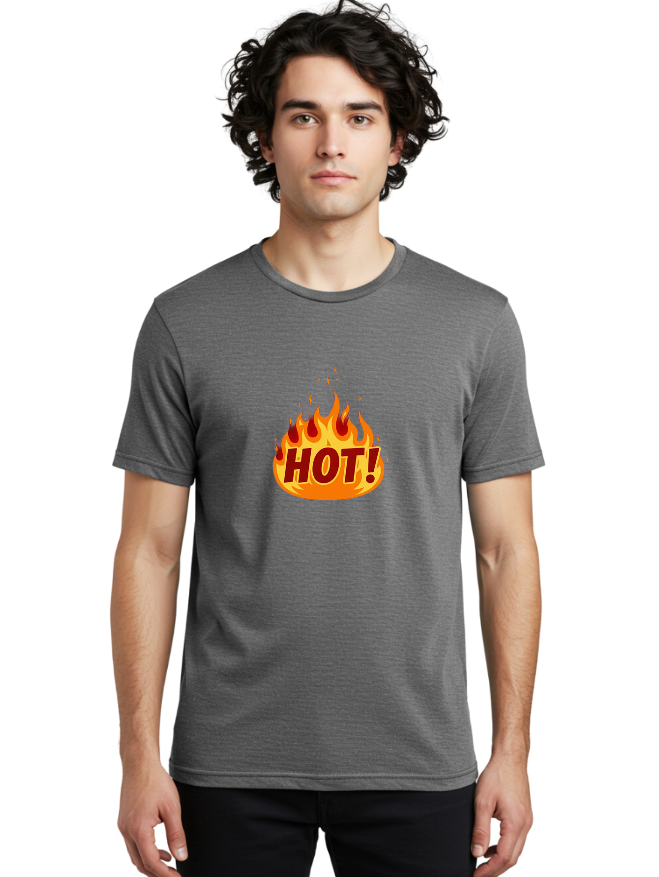 Hot-9 Men'S Graphic Tee, 100% Cotton, Comfortable Casual Summer Wear, Machine Washable, Fire Flames, Hot Deal, Burning Passion, Fiery Energy, Bold Graphics, Intense Design, Hot!, Burning Text Baa808