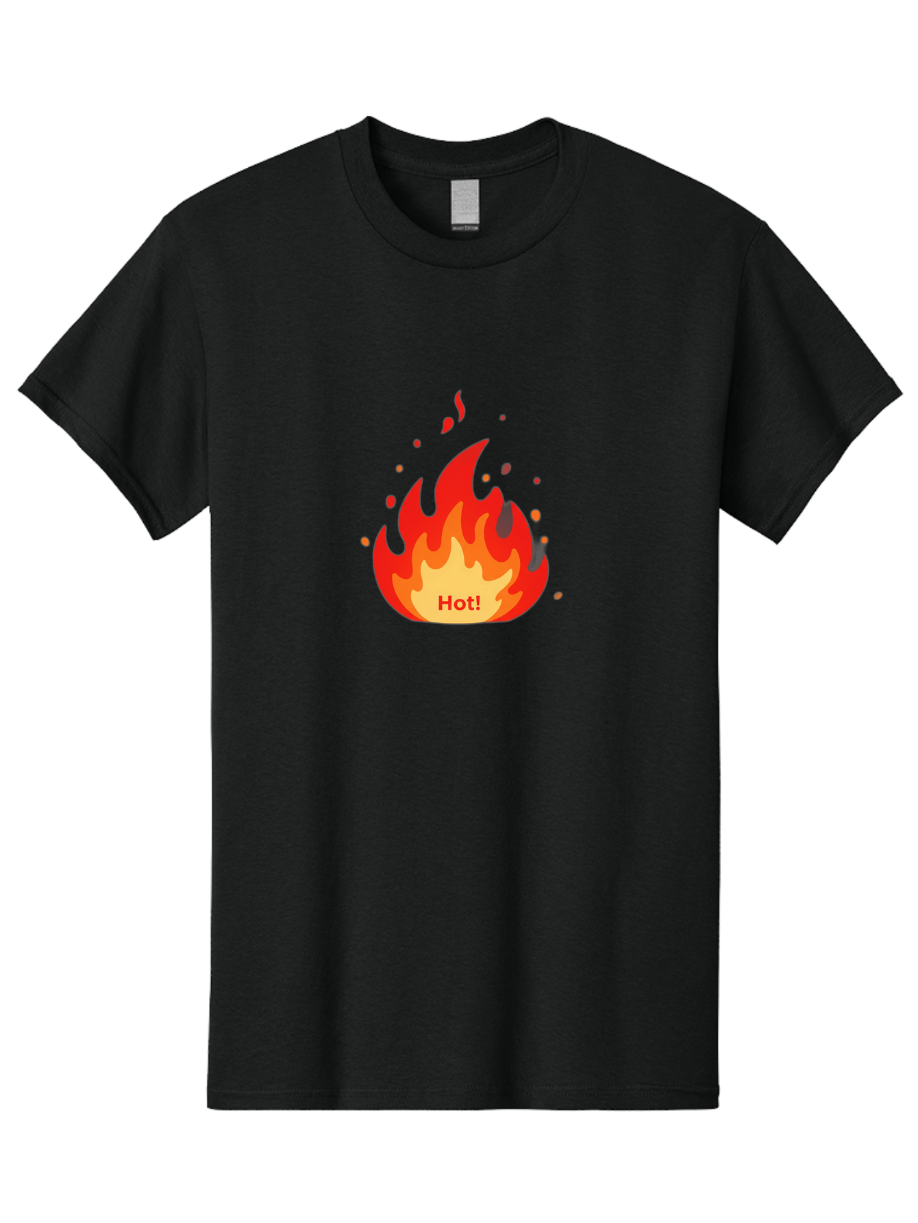 Hot-Flame Men'S Graphic Tee, 100% Cotton, Comfortable Casual Summer Wear, Machine Washable, Fire Icon, Hot Trend, Vibrant Flames, Burning Passion, Red And Orange Hues, Bold Graphics, Modern Design, Trendy Visuals Baa809