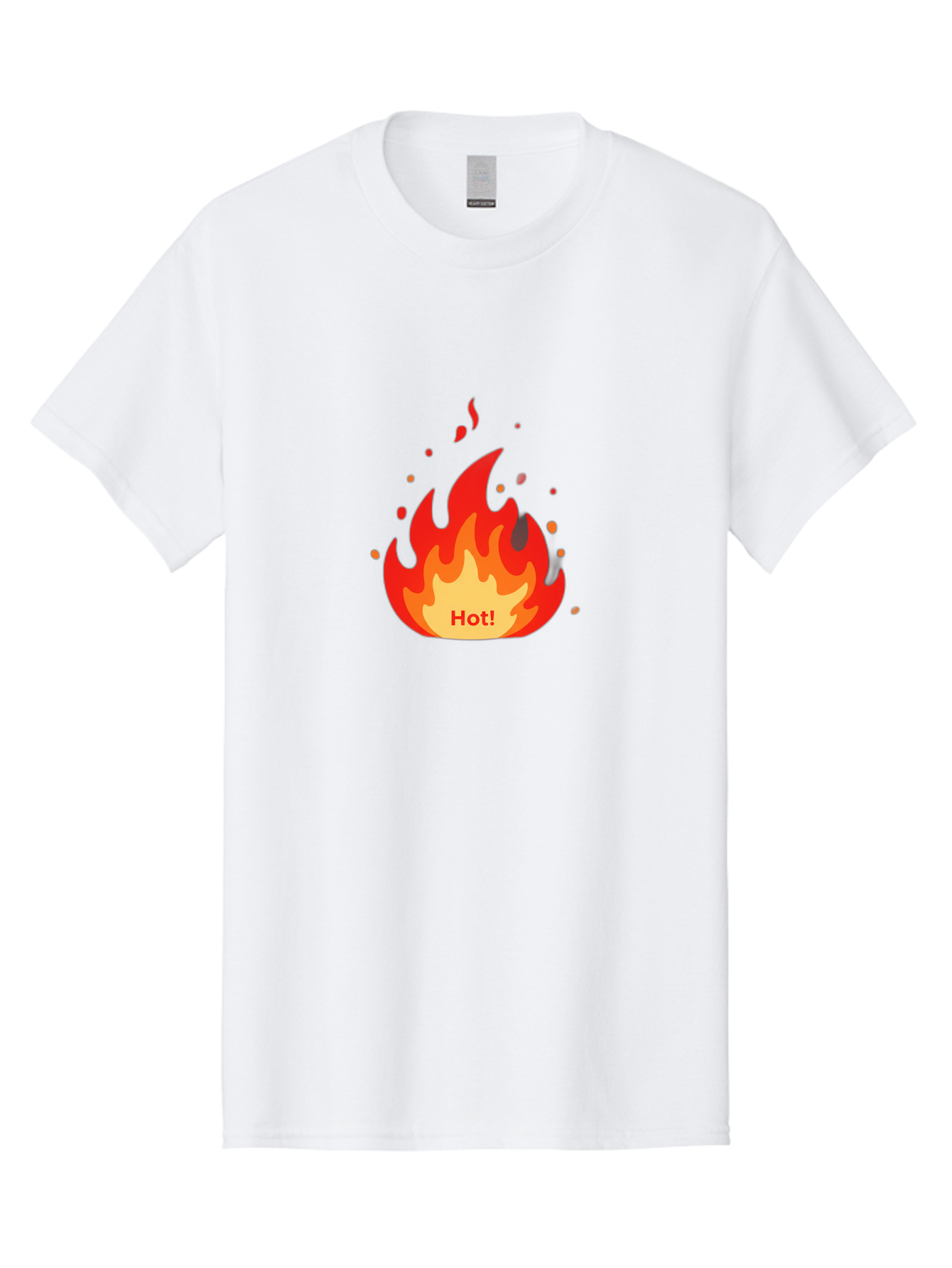 Hot-Flame Men'S Graphic Tee, 100% Cotton, Comfortable Casual Summer Wear, Machine Washable, Fire Icon, Hot Trend, Vibrant Flames, Burning Passion, Red And Orange Hues, Bold Graphics, Modern Design, Trendy Visuals Baa809