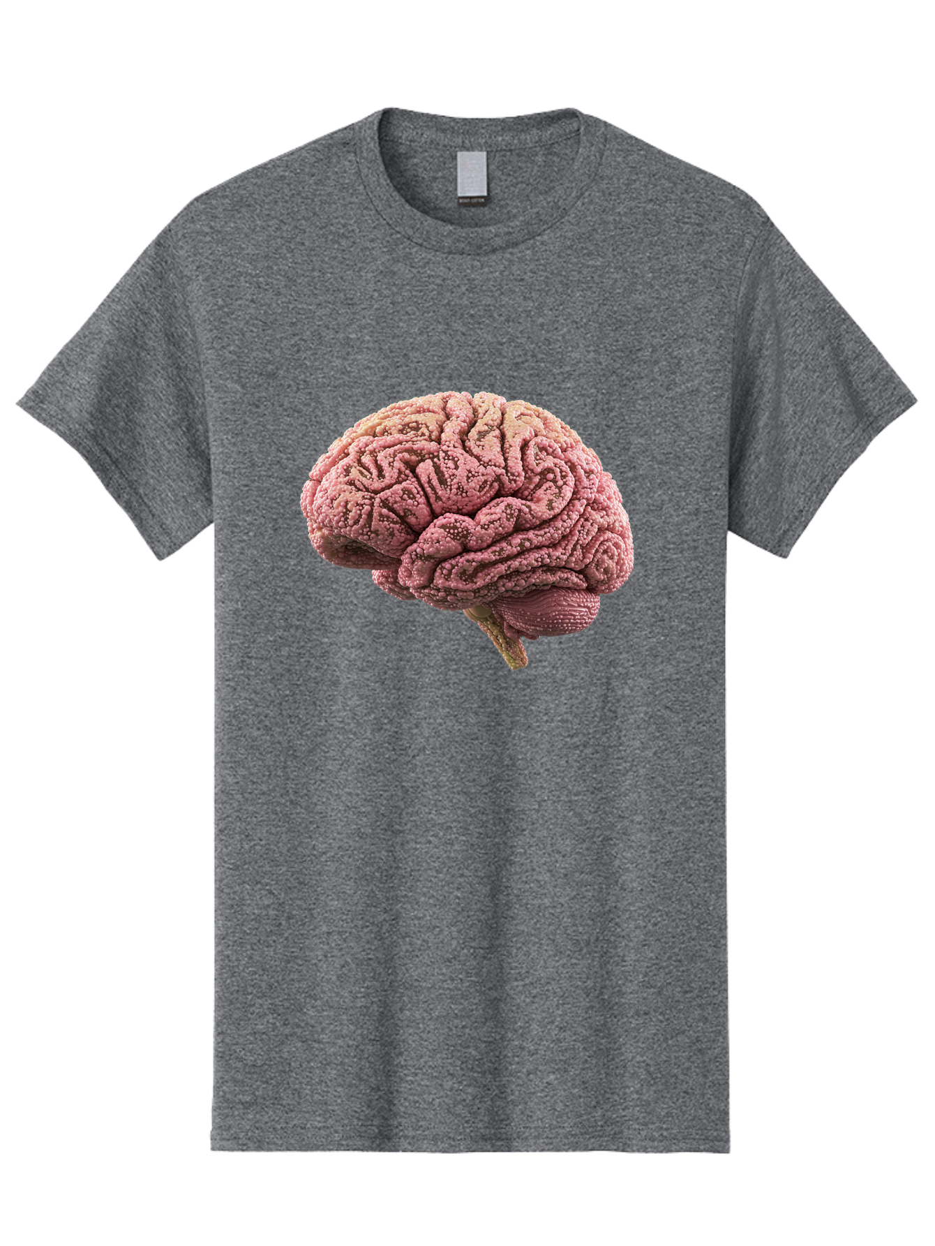Human-Brain-5 Men'S Graphic Tee, 100% Cotton, Comfortable Casual Summer Wear, Machine Washable, Human Brain Anatomy, Brain Structure, Cerebral Cortex, Neuroscience, Cognitive Function, Medical Illustration, Brain Scan Baa843