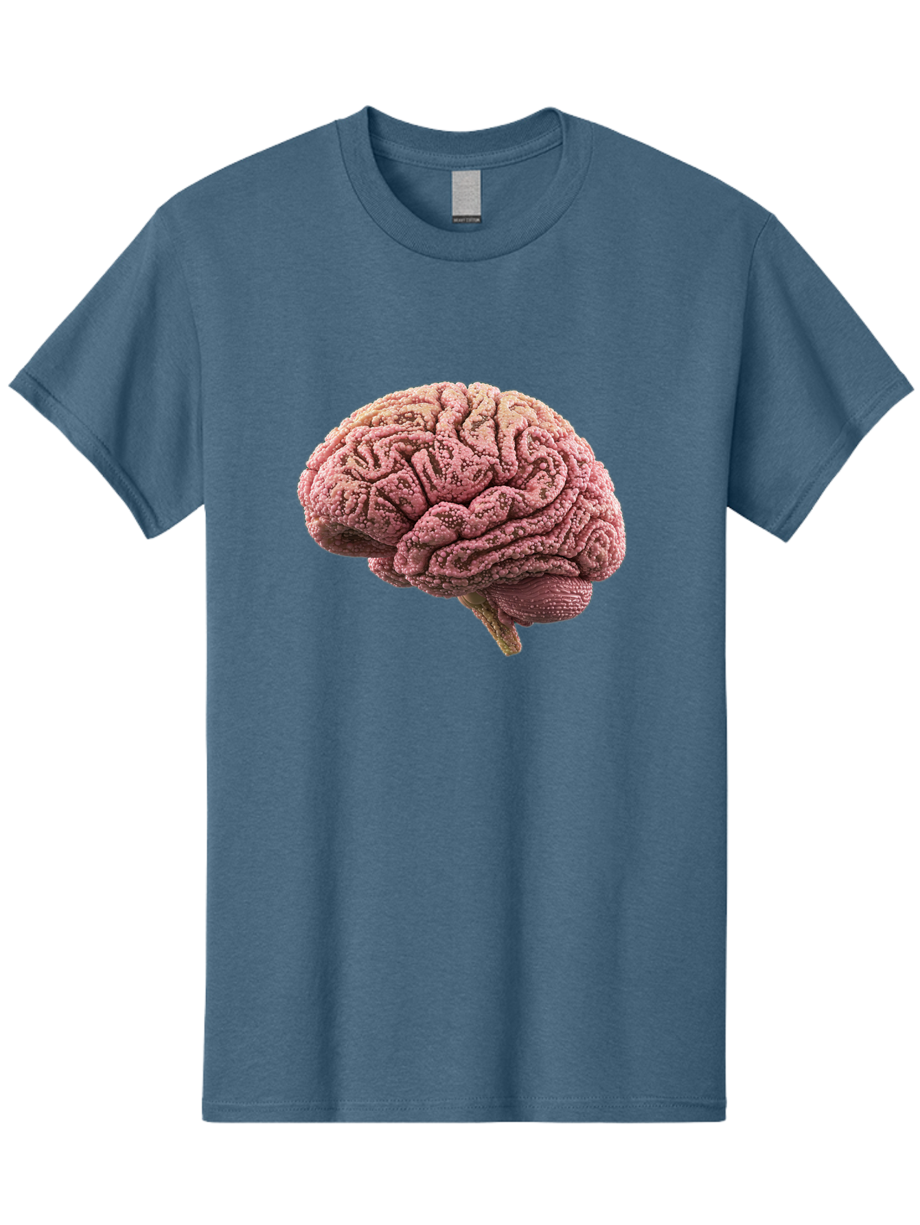 Human-Brain-5 Men'S Graphic Tee, 100% Cotton, Comfortable Casual Summer Wear, Machine Washable, Human Brain Anatomy, Brain Structure, Cerebral Cortex, Neuroscience, Cognitive Function, Medical Illustration, Brain Scan Baa843