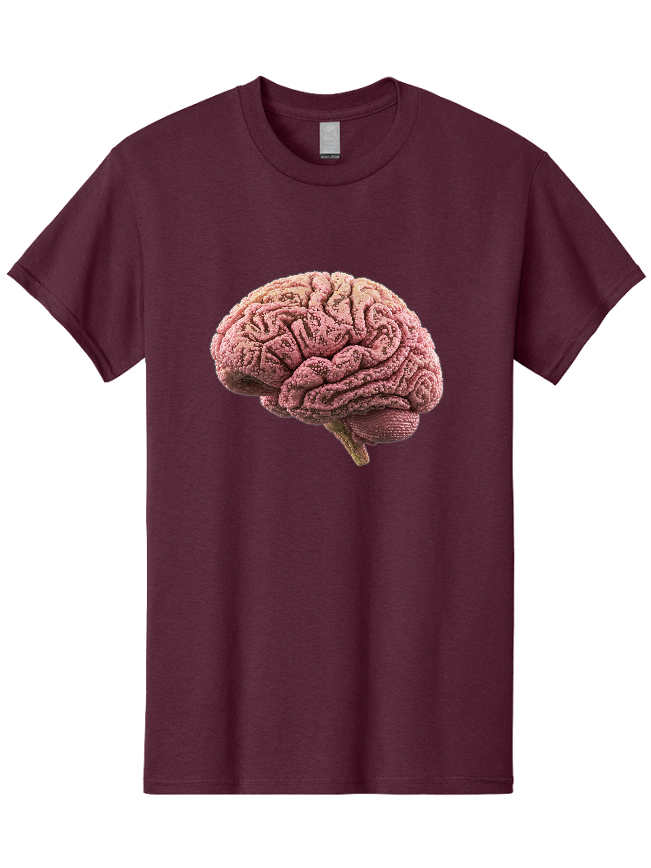 Human-Brain-5 Men'S Graphic Tee, 100% Cotton, Comfortable Casual Summer Wear, Machine Washable, Human Brain Anatomy, Brain Structure, Cerebral Cortex, Neuroscience, Cognitive Function, Medical Illustration, Brain Scan Baa843