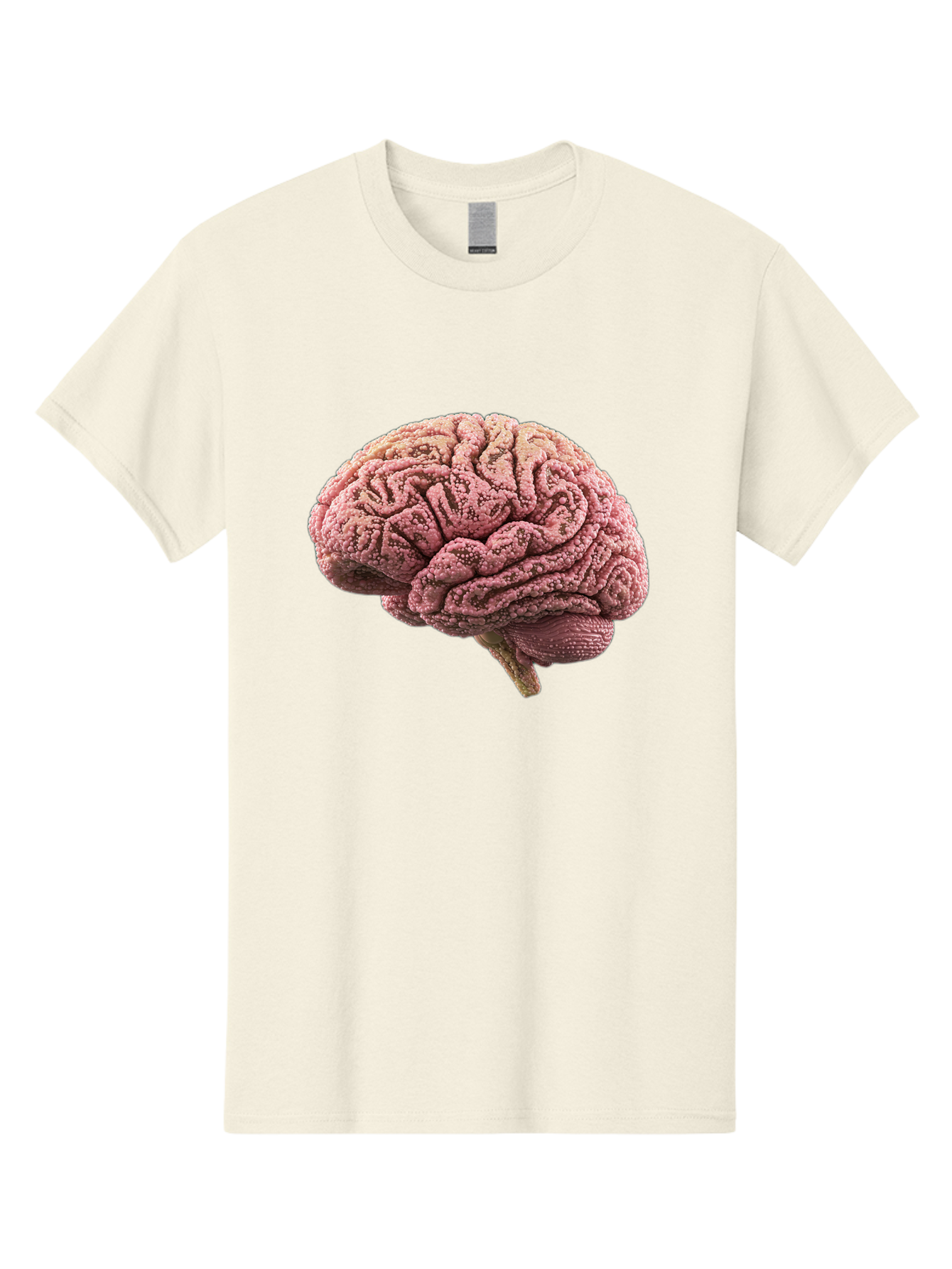 Human-Brain-5 Men'S Graphic Tee, 100% Cotton, Comfortable Casual Summer Wear, Machine Washable, Human Brain Anatomy, Brain Structure, Cerebral Cortex, Neuroscience, Cognitive Function, Medical Illustration, Brain Scan Baa843