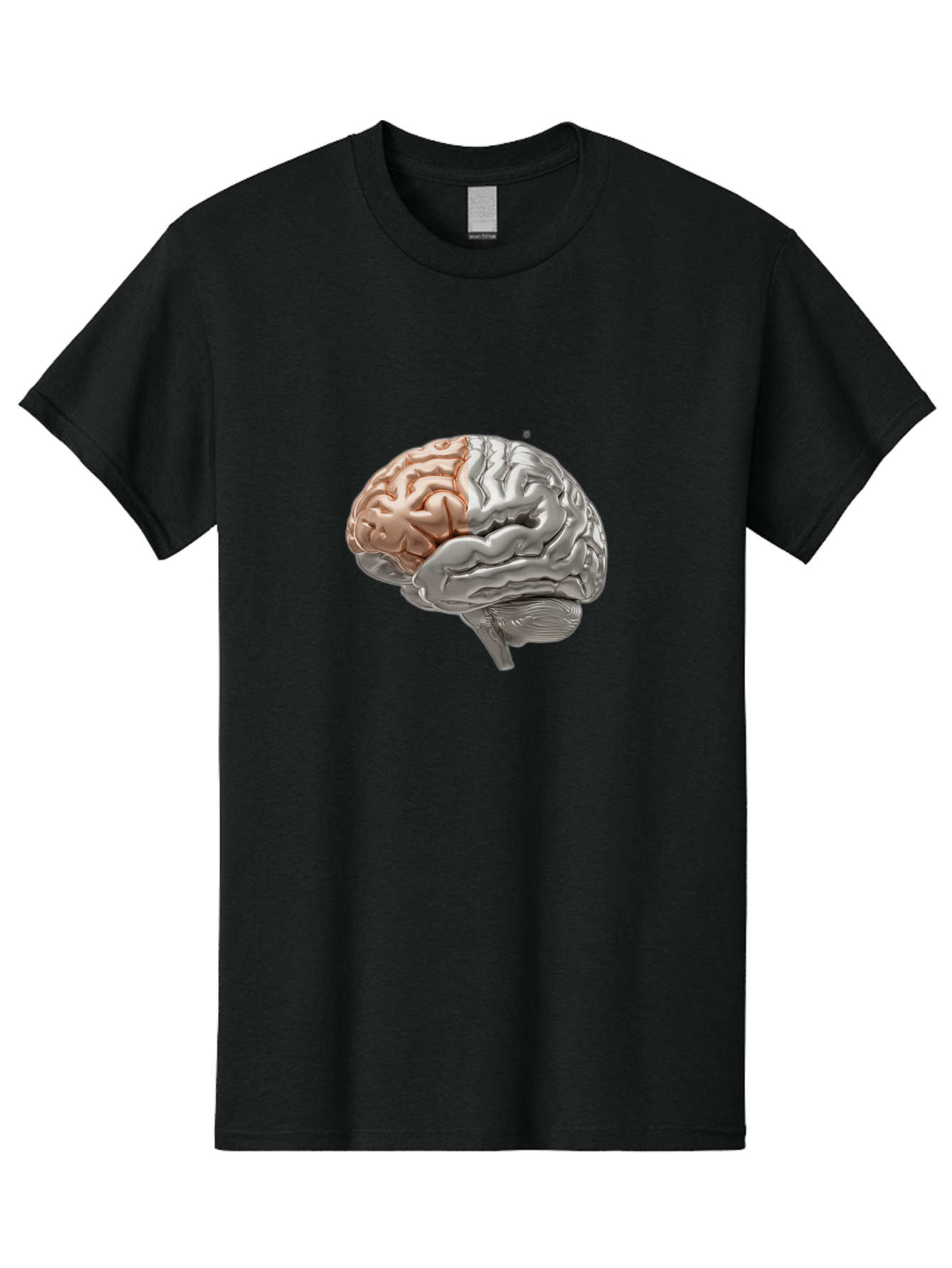 Human-Brain-6 Men'S Graphic Tee, 100% Cotton, Comfortable Casual Summer Wear, Machine Washable, Human Brain, Neuroscience, Cognitive Function, Brain Structure, Anatomy, Medical Illustration, Brain Scan, Neurological Study, Cognitive Psychology Baa844