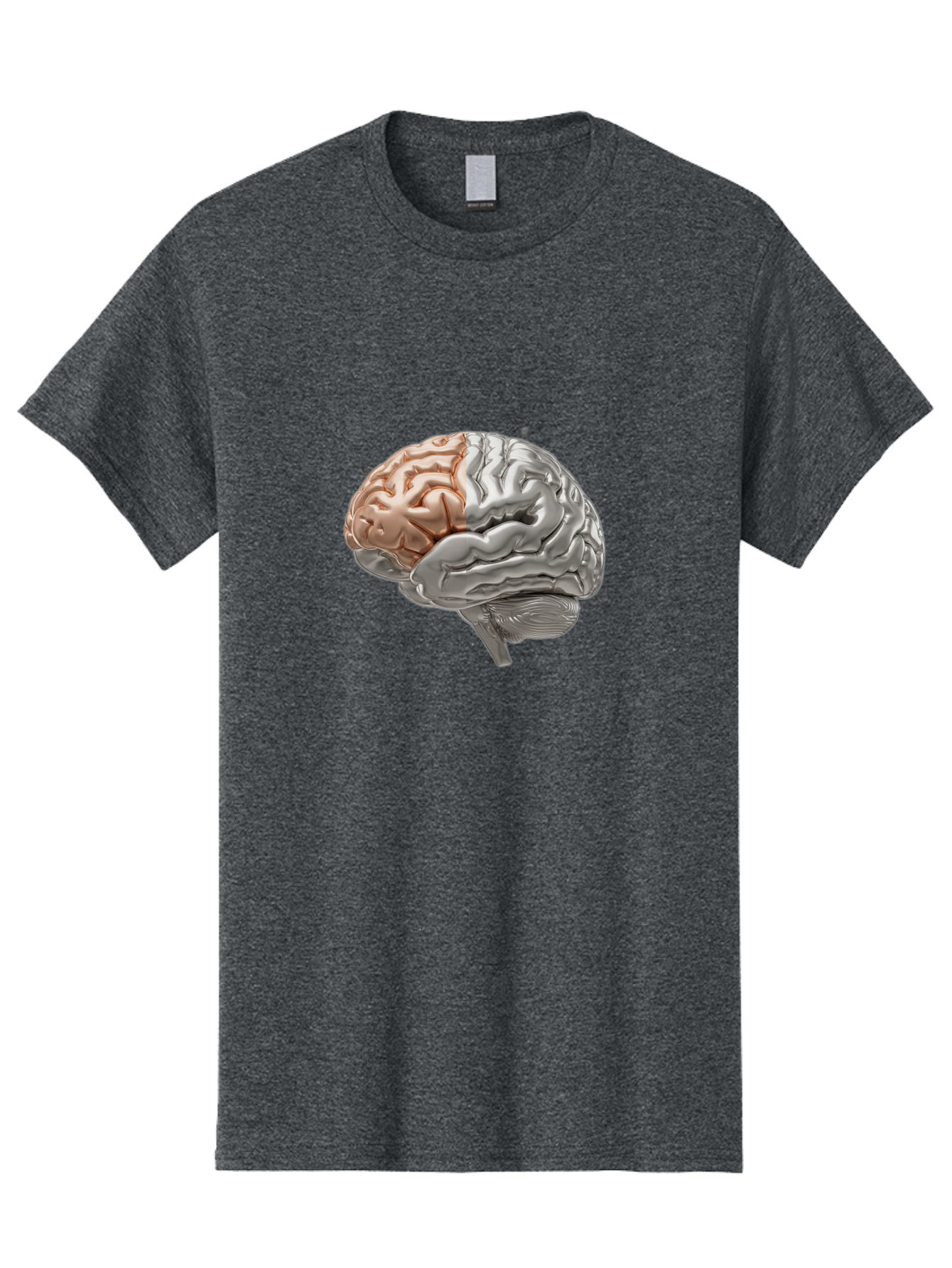 Human-Brain-6 Men'S Graphic Tee, 100% Cotton, Comfortable Casual Summer Wear, Machine Washable, Human Brain, Neuroscience, Cognitive Function, Brain Structure, Anatomy, Medical Illustration, Brain Scan, Neurological Study, Cognitive Psychology Baa844