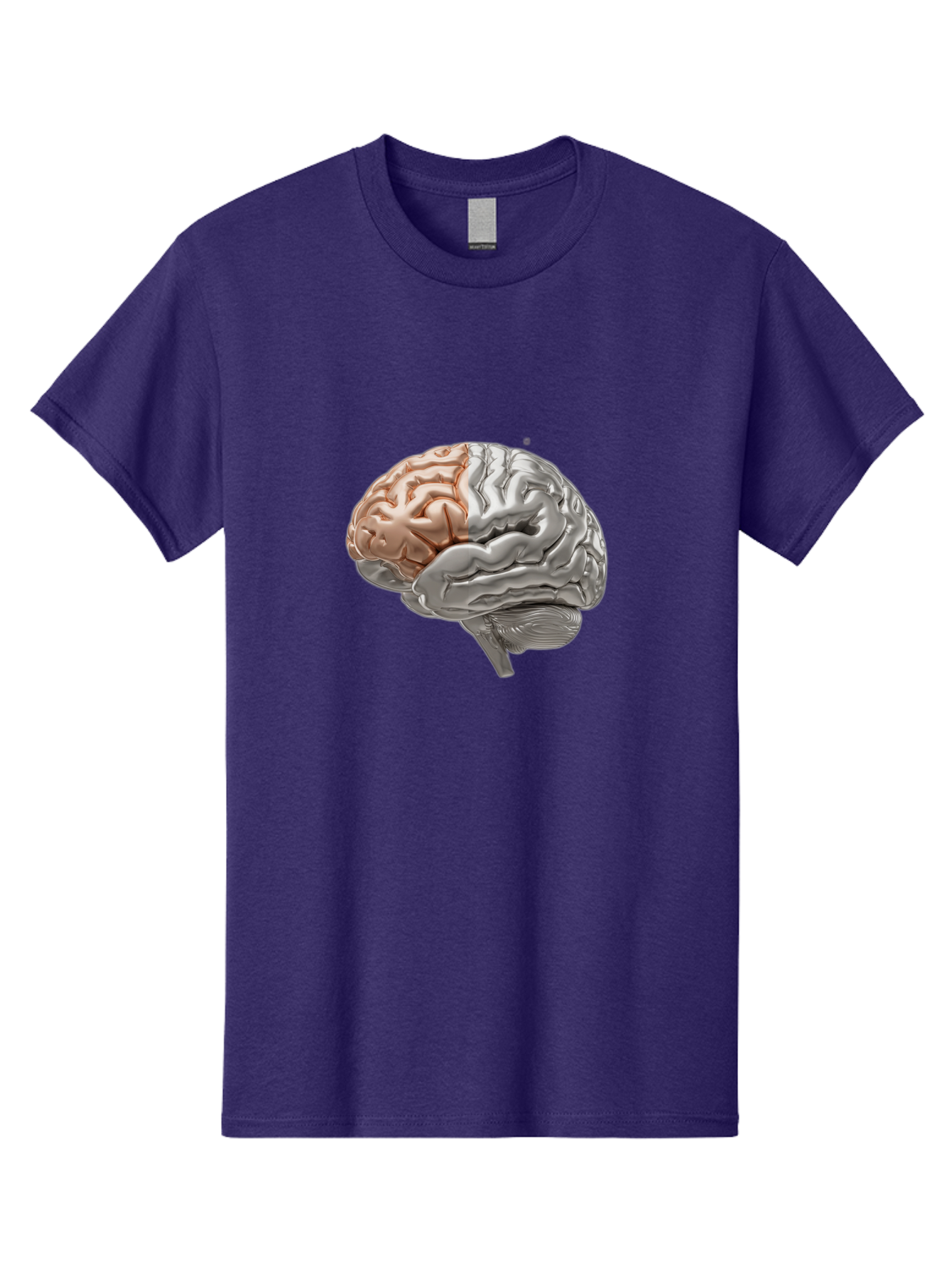 Human-Brain-6 Men'S Graphic Tee, 100% Cotton, Comfortable Casual Summer Wear, Machine Washable, Human Brain, Neuroscience, Cognitive Function, Brain Structure, Anatomy, Medical Illustration, Brain Scan, Neurological Study, Cognitive Psychology Baa844