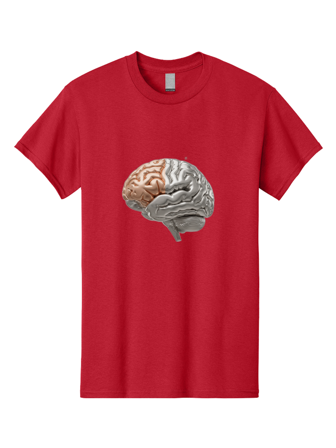 Human-Brain-6 Men'S Graphic Tee, 100% Cotton, Comfortable Casual Summer Wear, Machine Washable, Human Brain, Neuroscience, Cognitive Function, Brain Structure, Anatomy, Medical Illustration, Brain Scan, Neurological Study, Cognitive Psychology Baa844